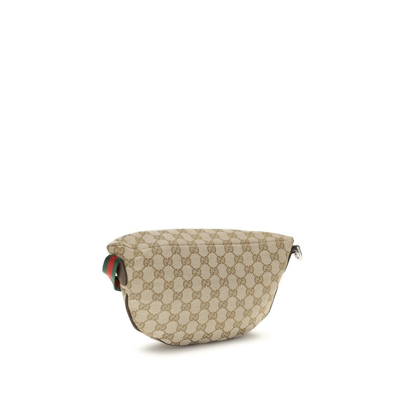 Gucci GG Canvas Logo-Print Shoulder Bag — Beige 3