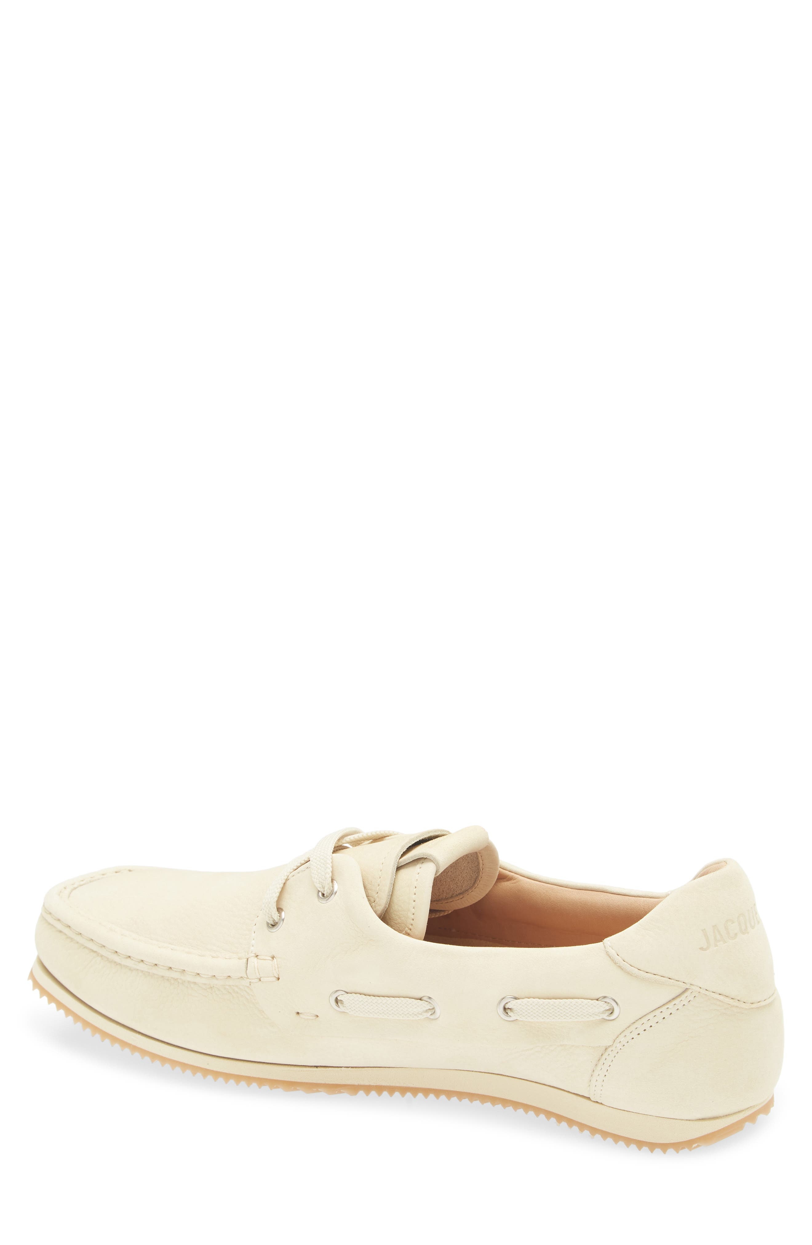 Jacquemus The Batto Boat Shoe in Pale Yellow 205 at Nordstrom - 2