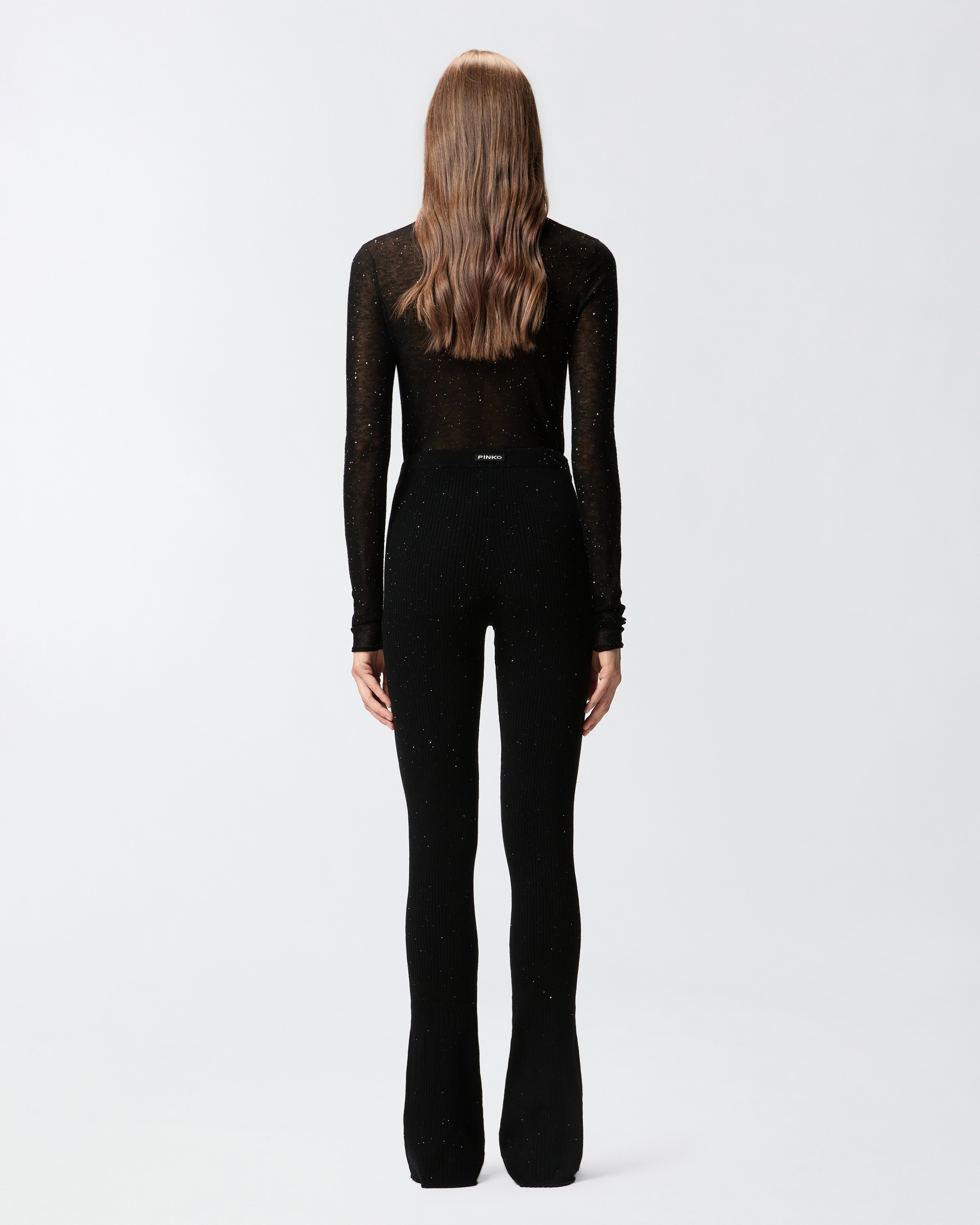 LONG FLARED KNIT TROUSERS - 4