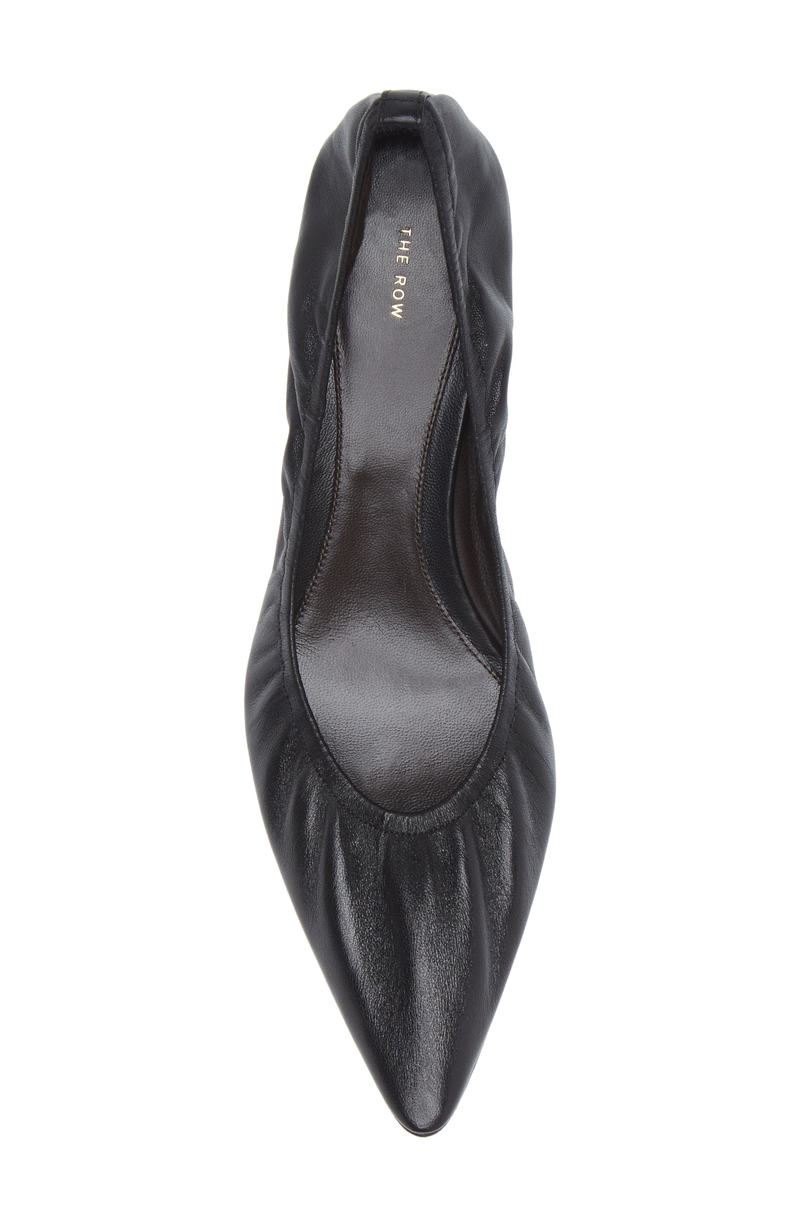 The Row Liisa Pointed Toe Kitten Heel Pump in Black at Nordstrom - 5
