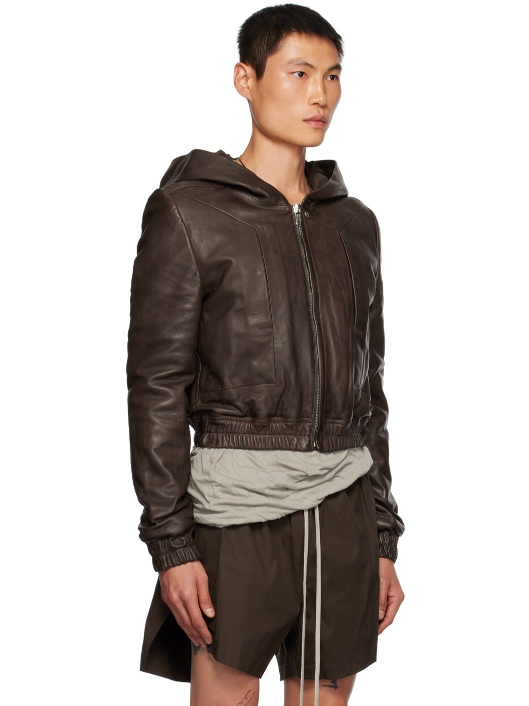 Brown Edfu Leather Jacket - 2