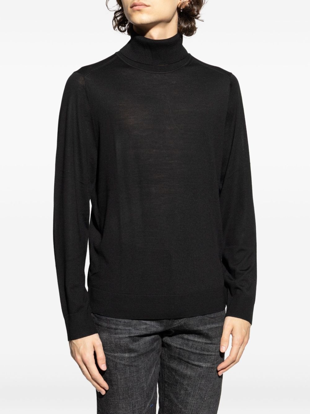 turtleneck wool sweater - 3