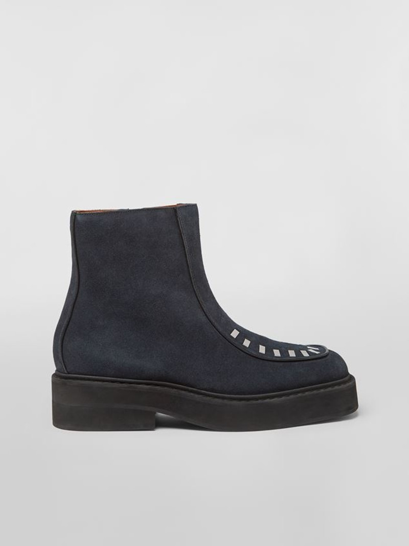 CALFSKIN ANKLE BOOT WITH SQUARE TOE 1