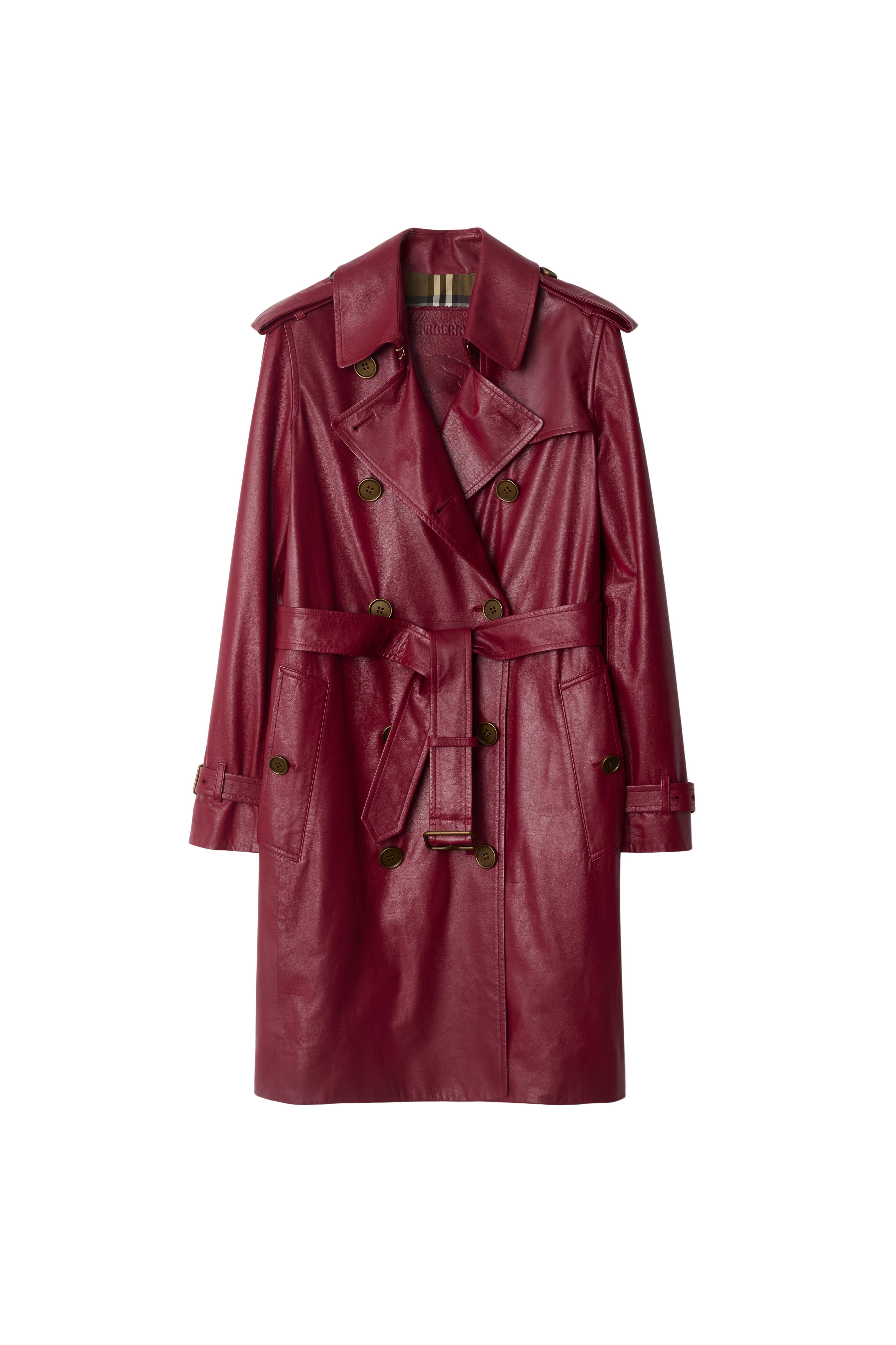 burberry Mid-length Leather Kensington Trench Coat in Ripple at Nordstrom - 2