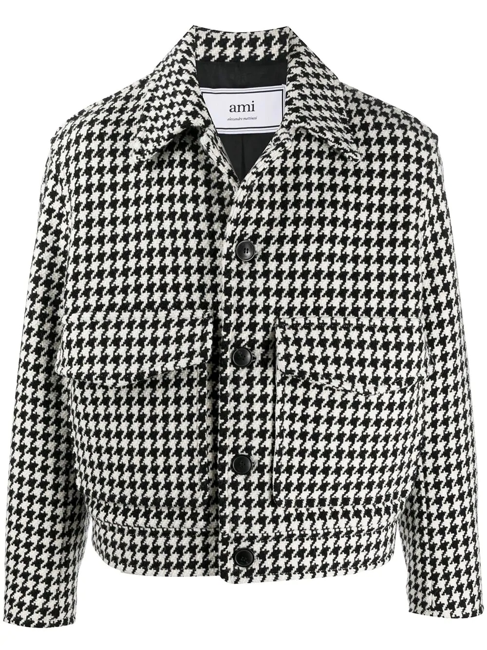 houndstooth boxy fit jacket - 1