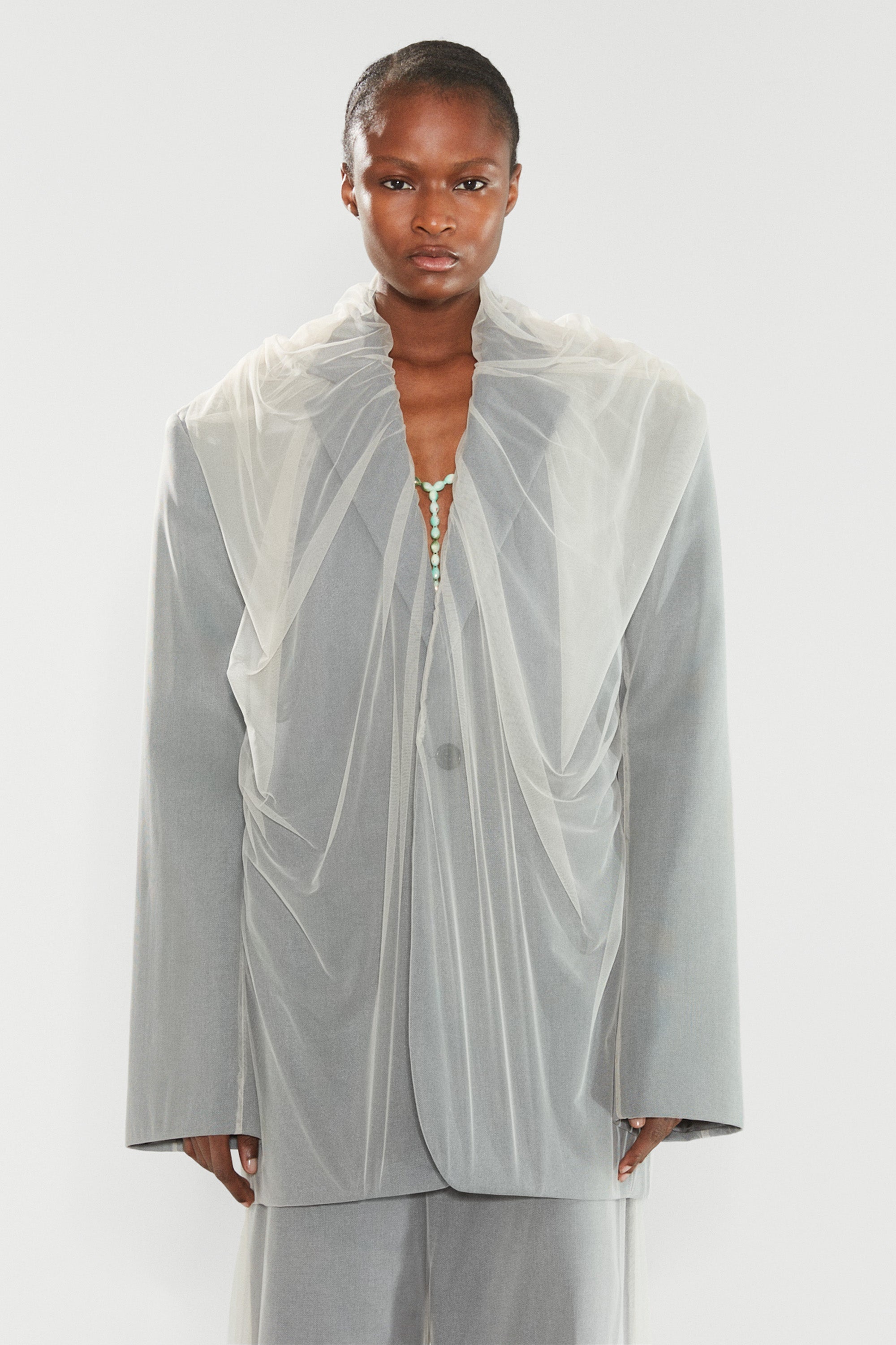Draped Hood Blazer - 5