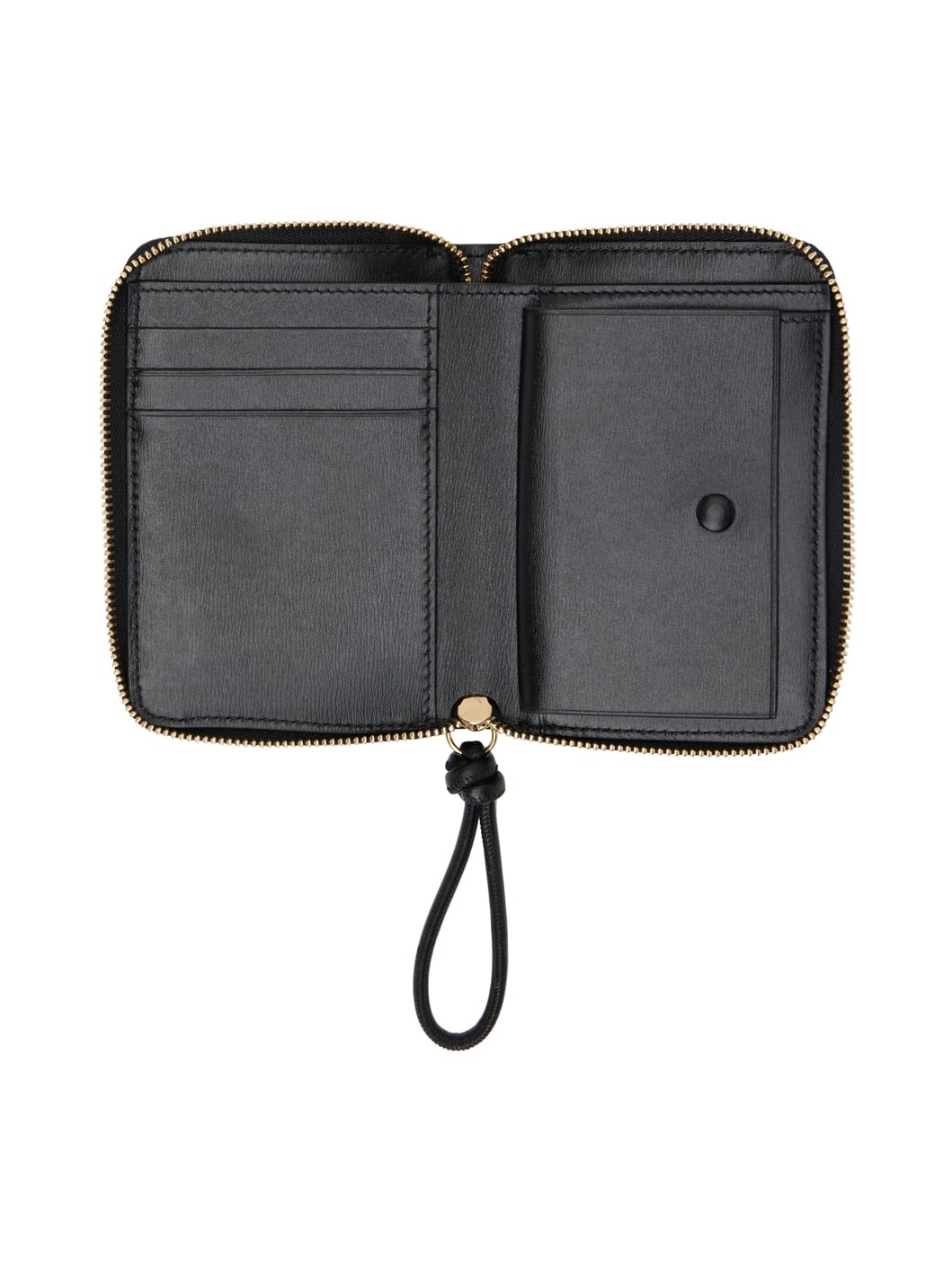 Black Pocket Zip Around Wallet - 3