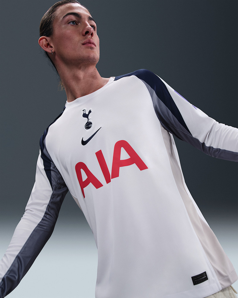 Tottenham Hotspur 2025/26 Stadium Home Men's Nike Dri-FIT Soccer Replica Long-Sleeve Jersey 3