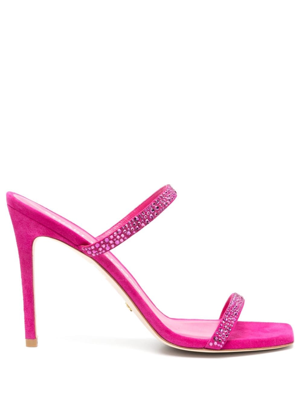 Stuart Weitzman Tia Fringe 100mm mule - Pink