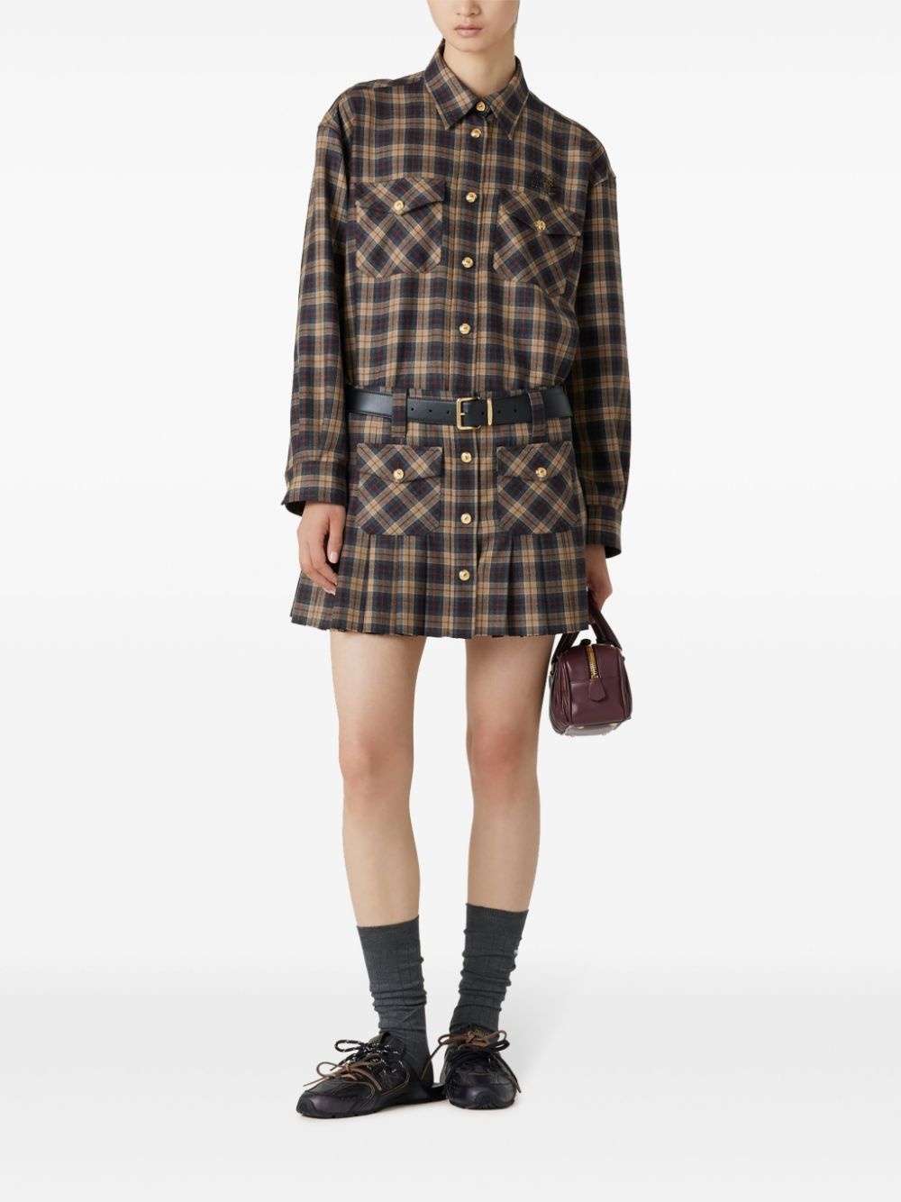 tartan wool shirt - 2