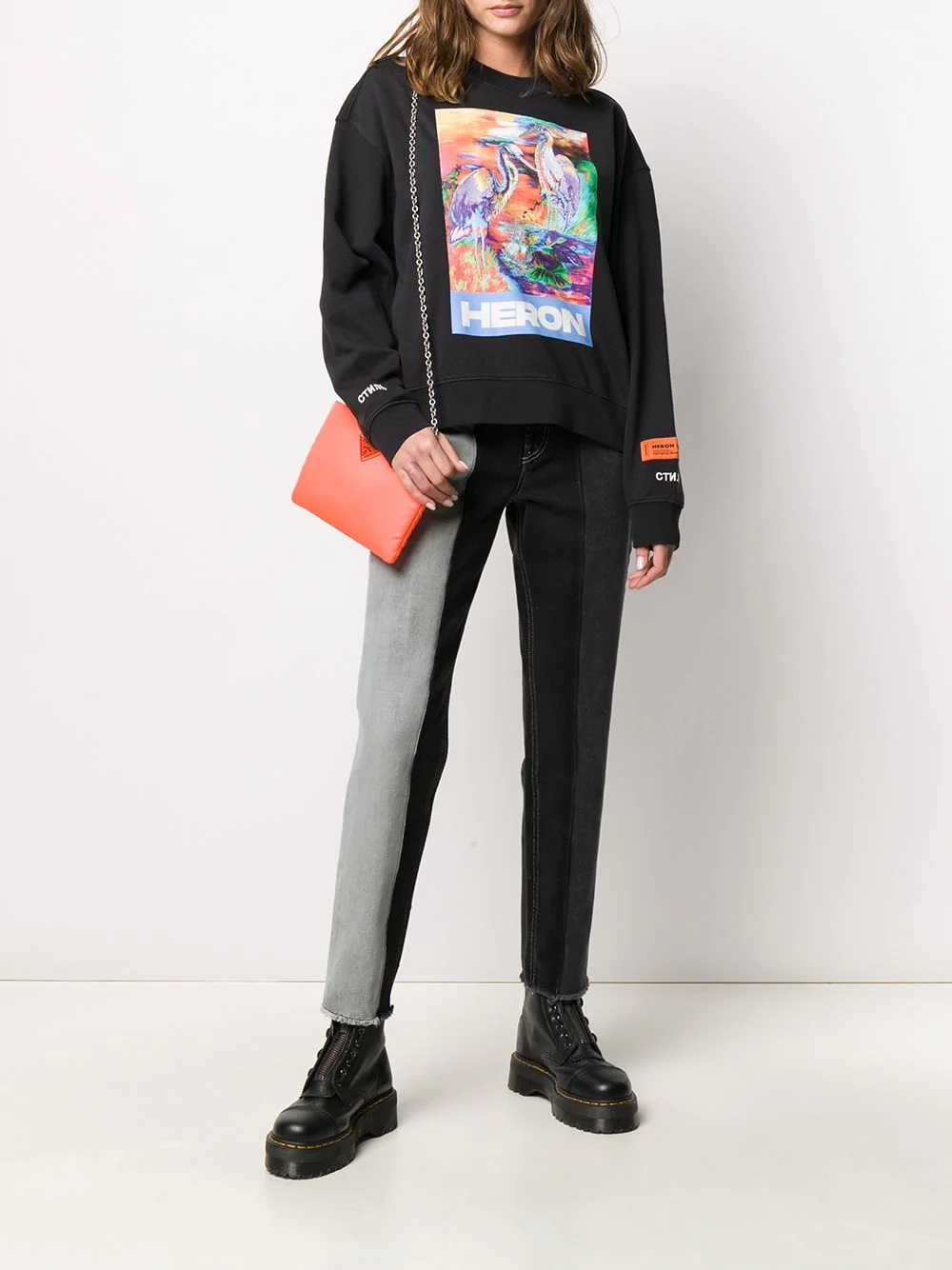 abstract bird print sweatshirt - 2