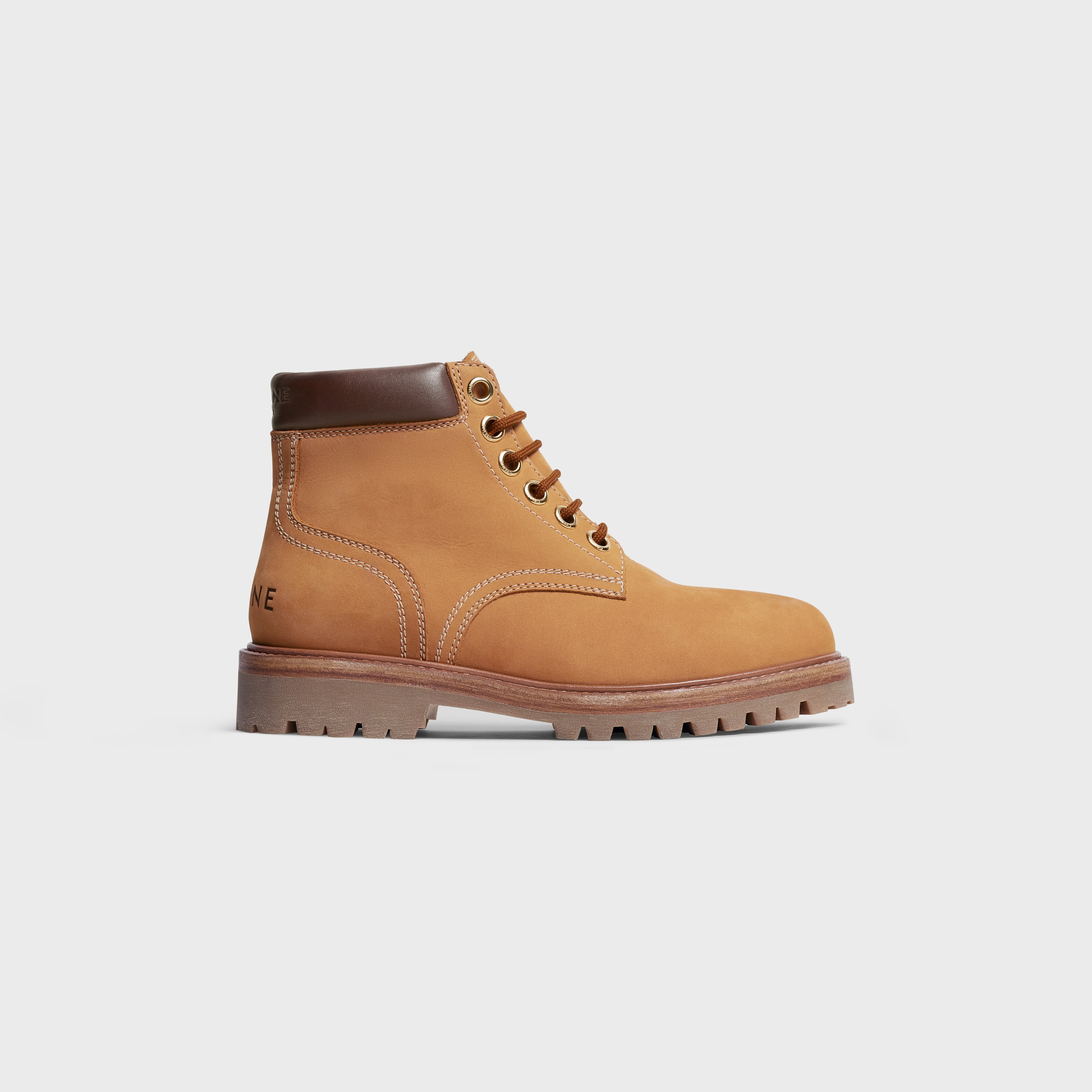 CELINE KURT HIGH LACE-UP BOOT in NUBUCK CALFSKIN & CALFSKIN - 1
