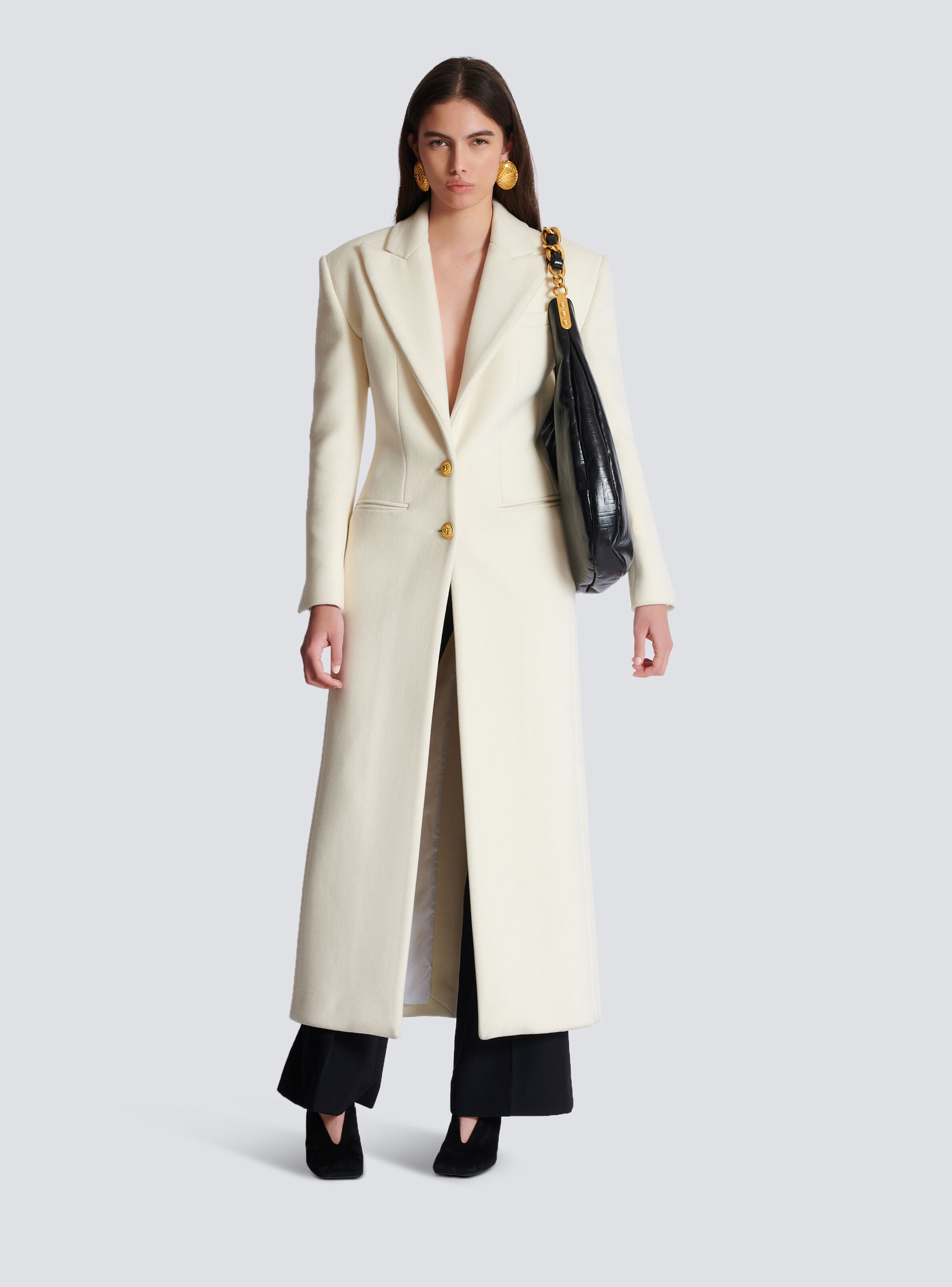 Long wool and cashmere coat - 3