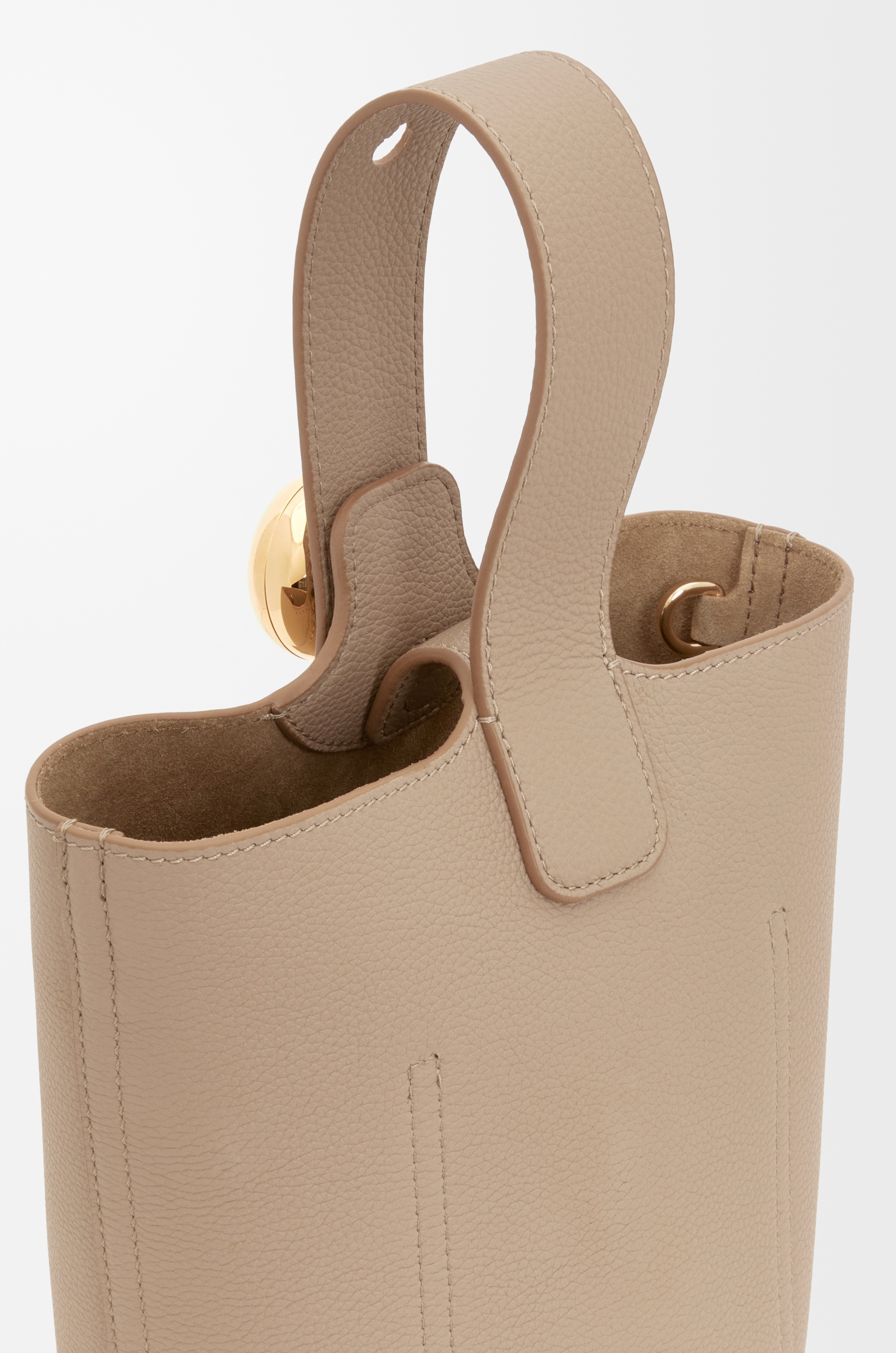 Mini Pebble Bucket bag in soft grained calfskin - 10