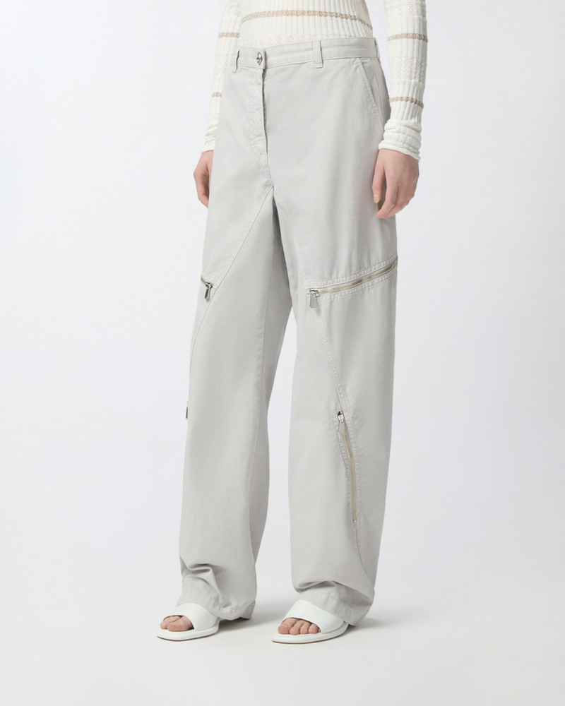WIDE COTTON TROUSERS WITH ZIP 3