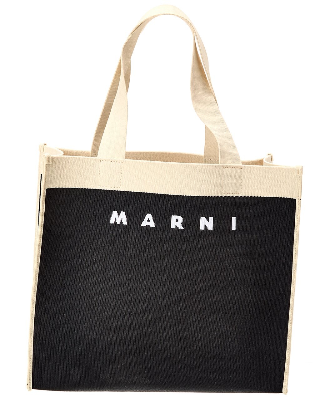 Marni Logo Jacquard Medium Canvas Tote - 1