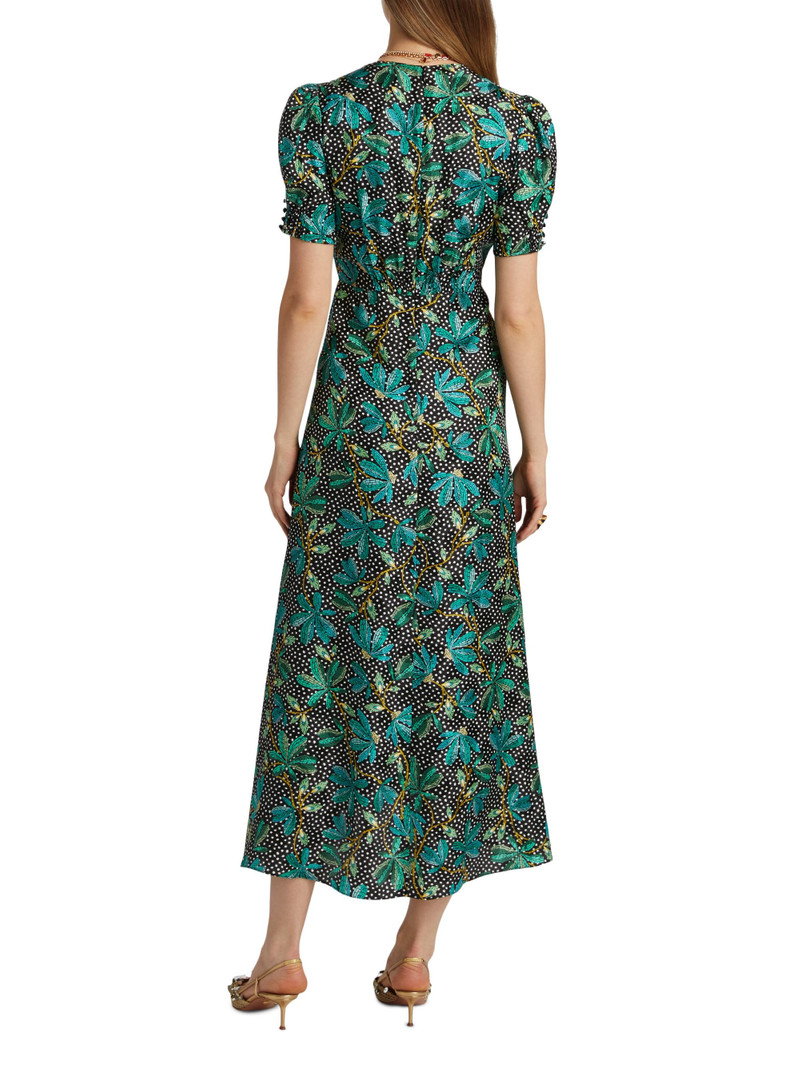 Women's Lea Floral Silk Midi-Dress - Pelta Polka 5