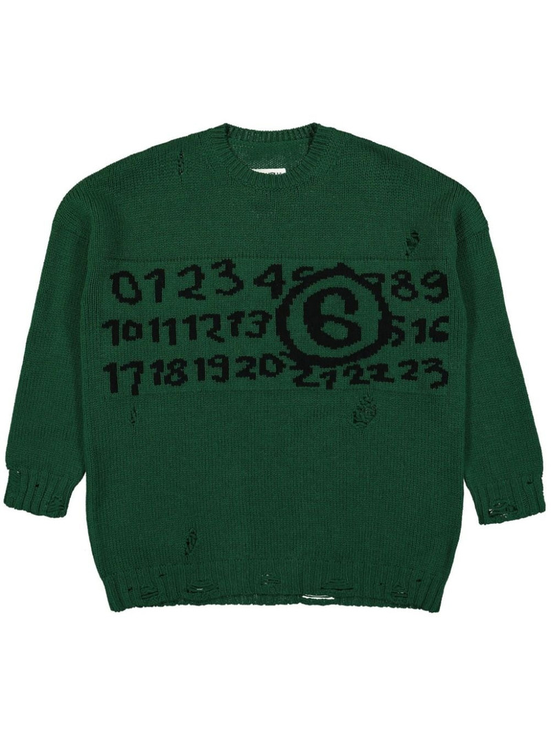 intarsia-knit logo jumper 1