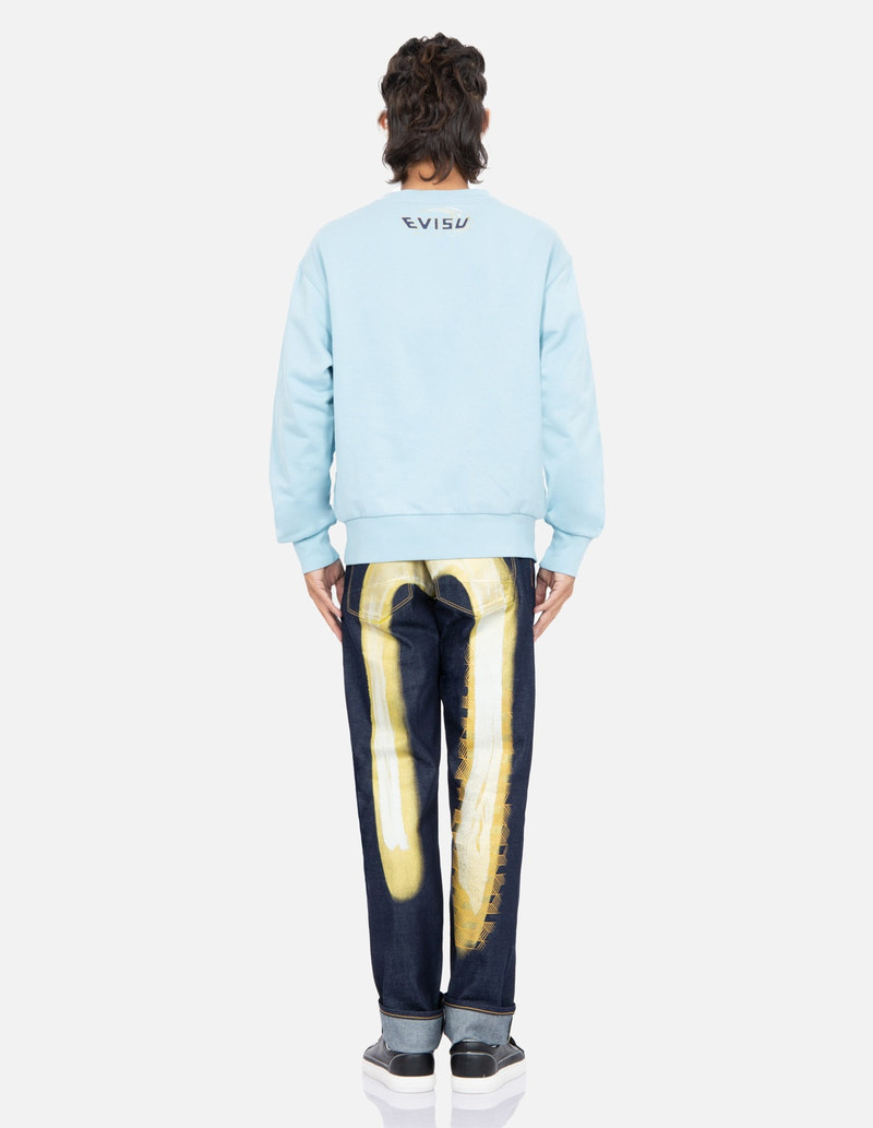 2-Layer Hand-brushed Daicock Foil Print Slim-Fit Jeans #2010 5