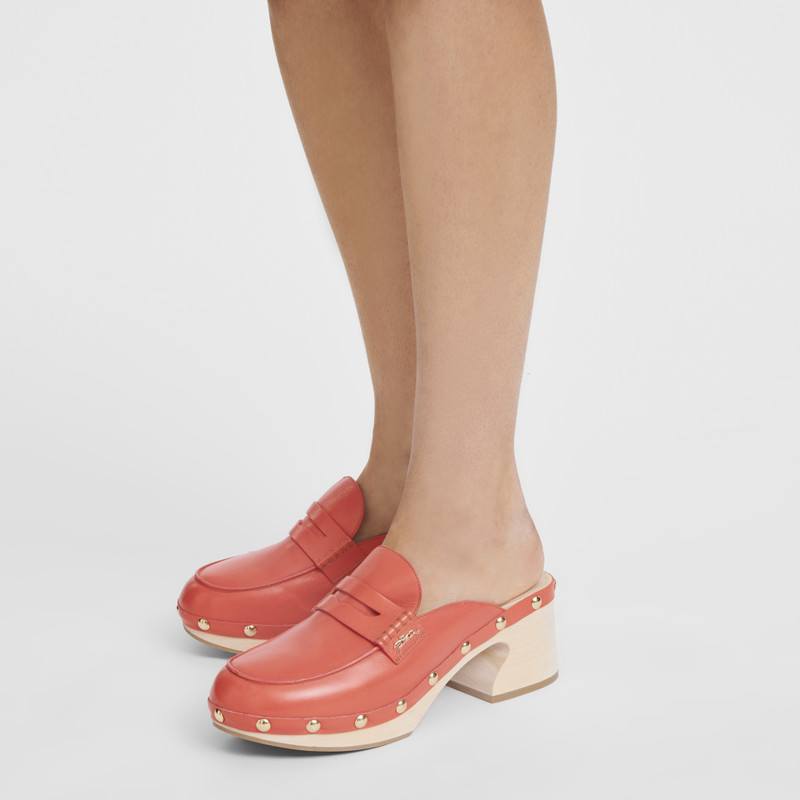 Longchamp La Cigale Clogs Strawberry - Leather outlook