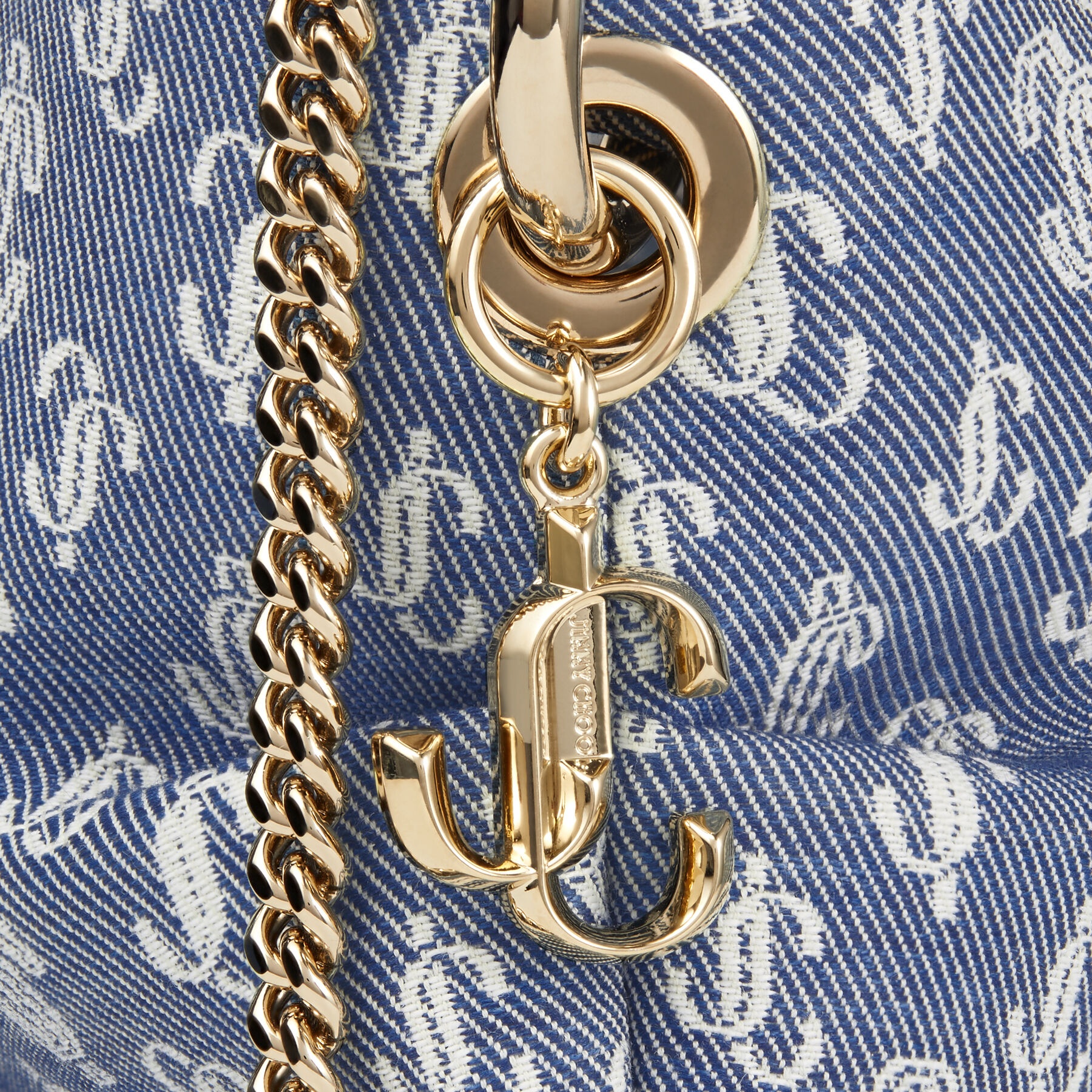 Bonny
Denim JC Monogram Bag with Twisted Handle - 7