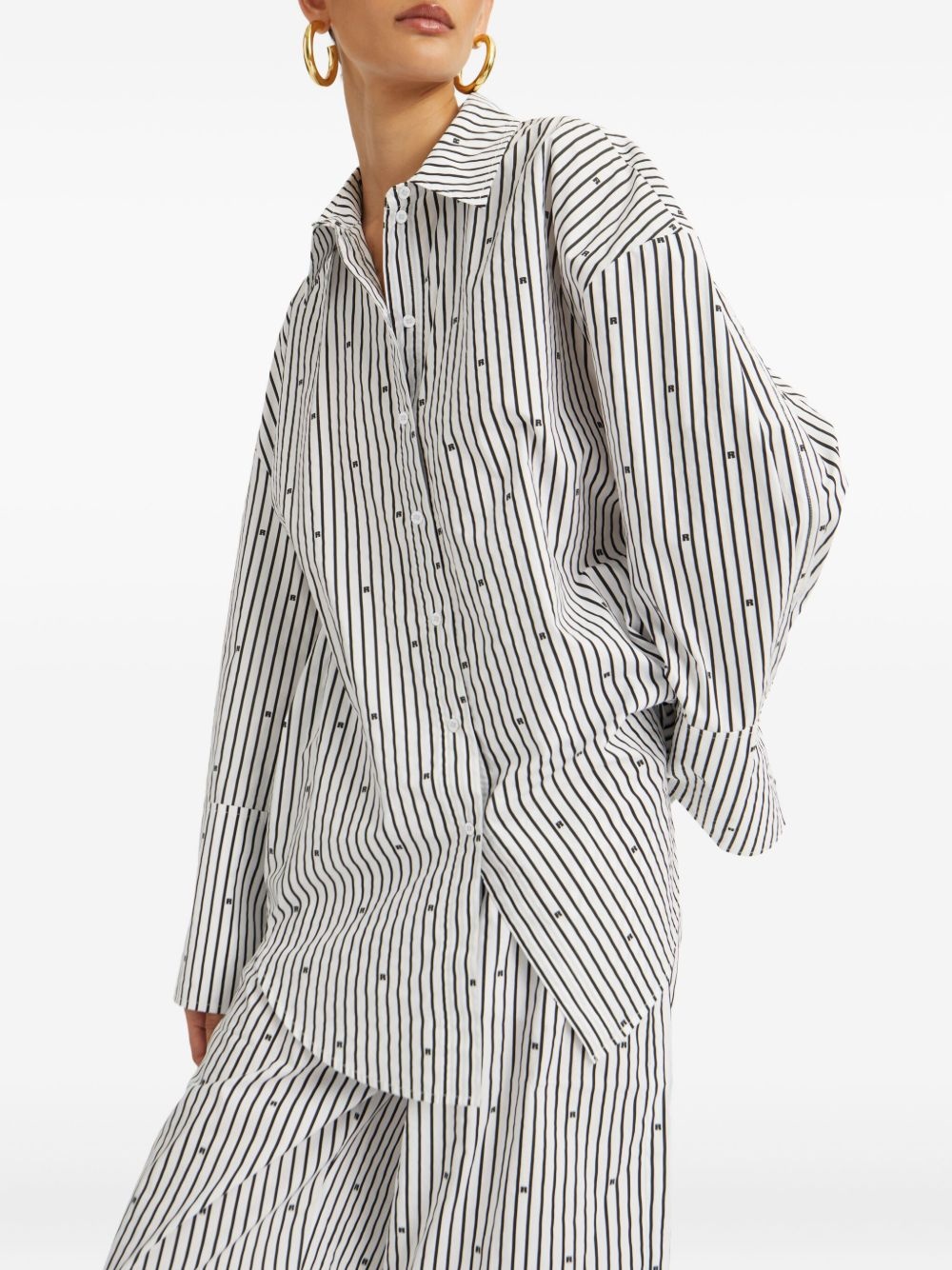 stripe-pattern shirt - 4