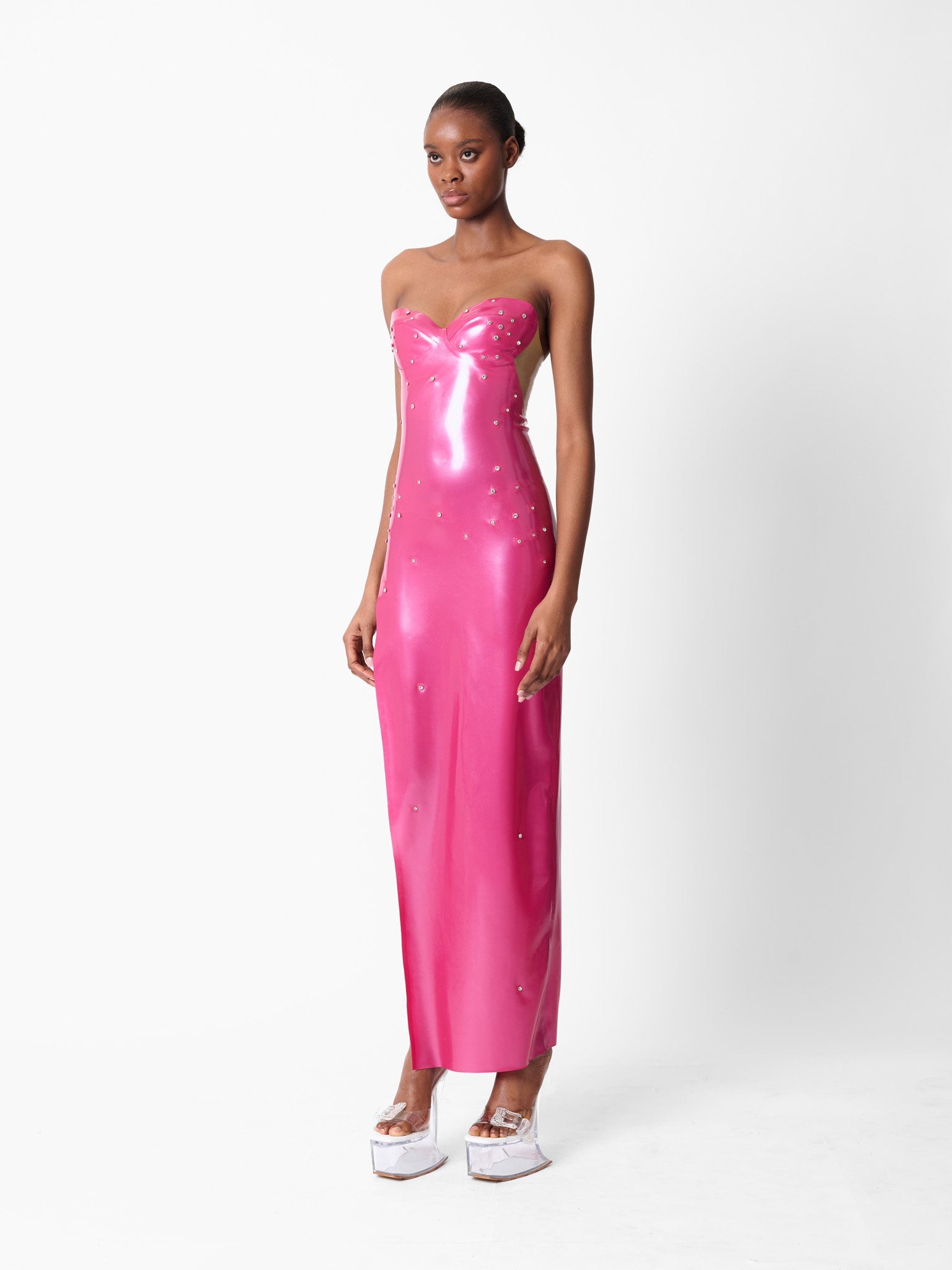 BUNNY LATEX MAXI DRESS - 4