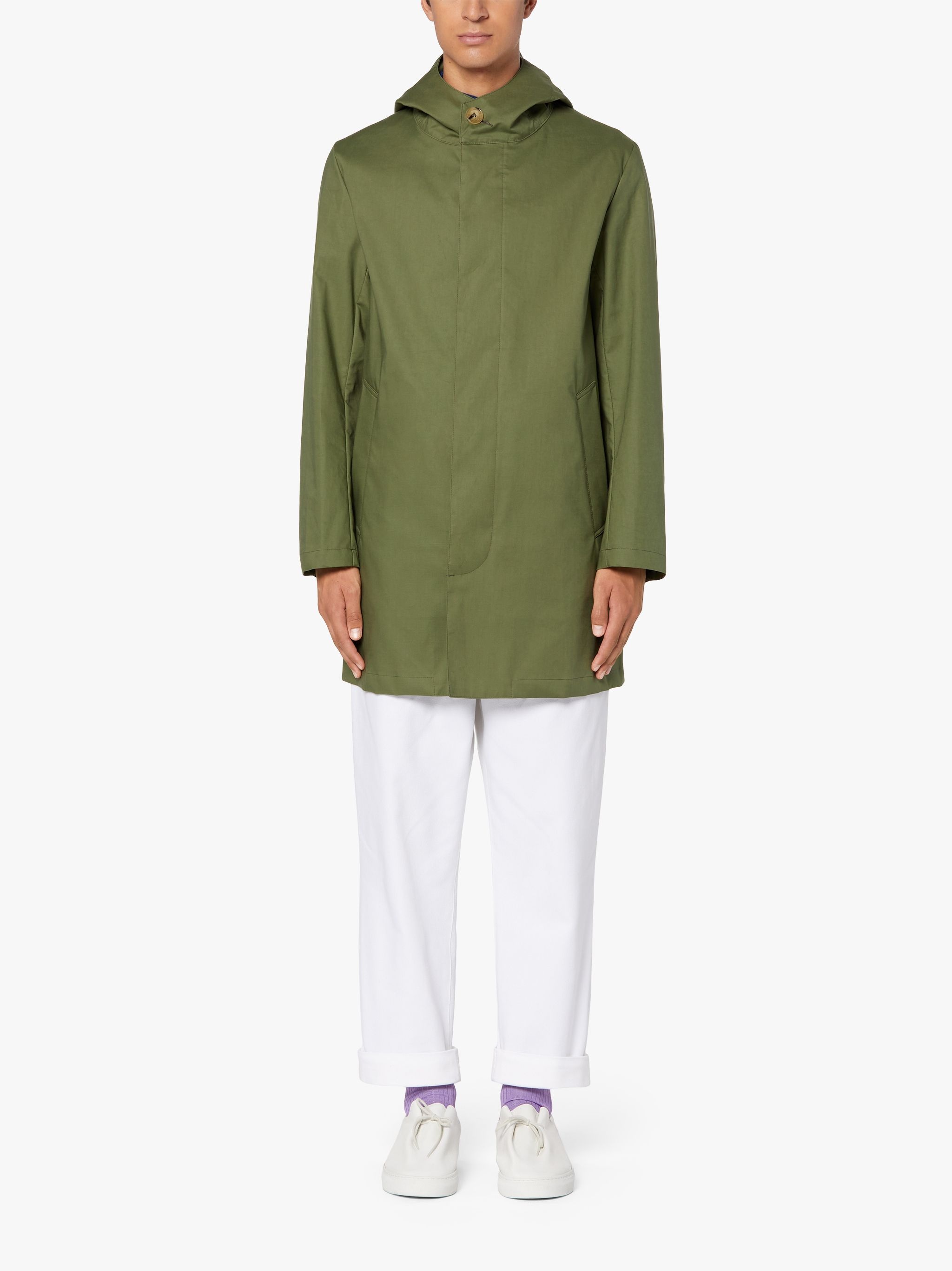 CHRYSTON SHORT GREEN RAINTEC COTTON HOODED COAT | GMC-112 - 2