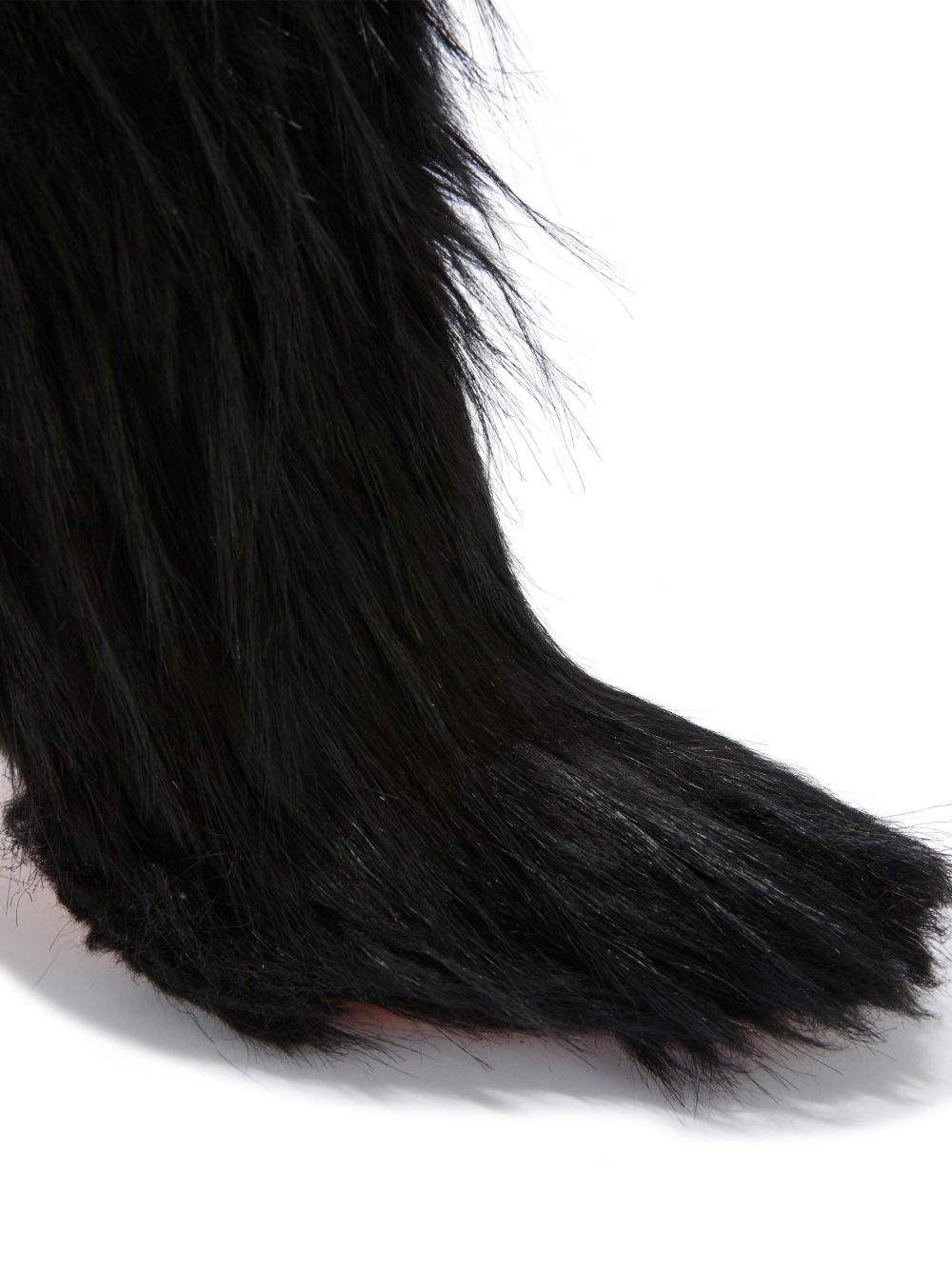 100mm faux-fur stiletto boots - 5