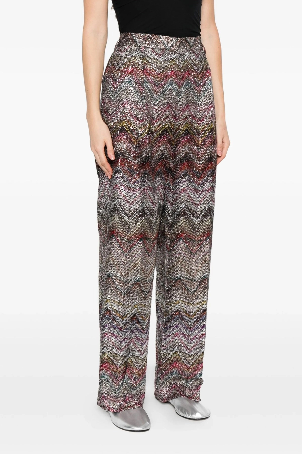 Zigzag sequin pants - 2