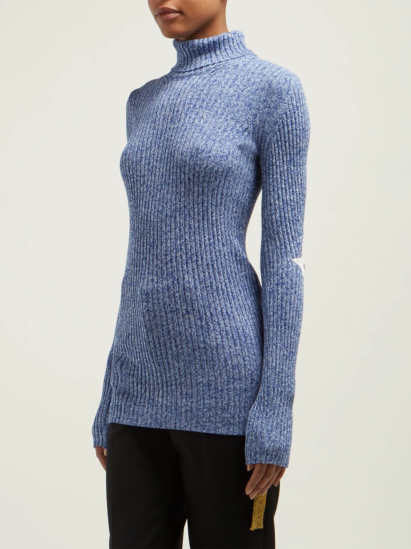 Roll-neck cotton-blend sweater - 4