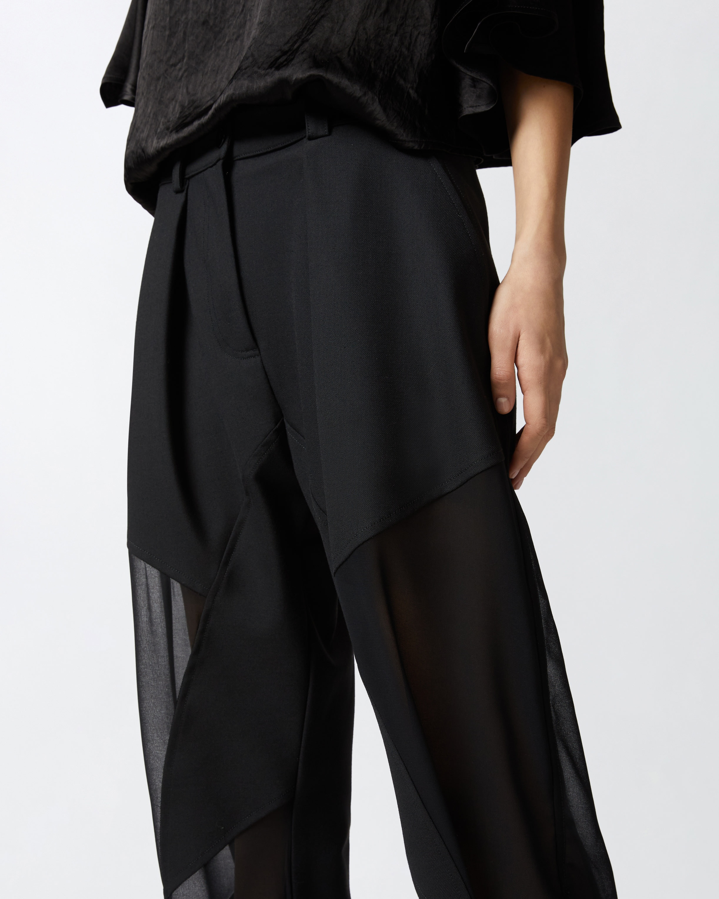 P-PANTS TROUSERS IN TECHNICAL FABRIC WITH - 5