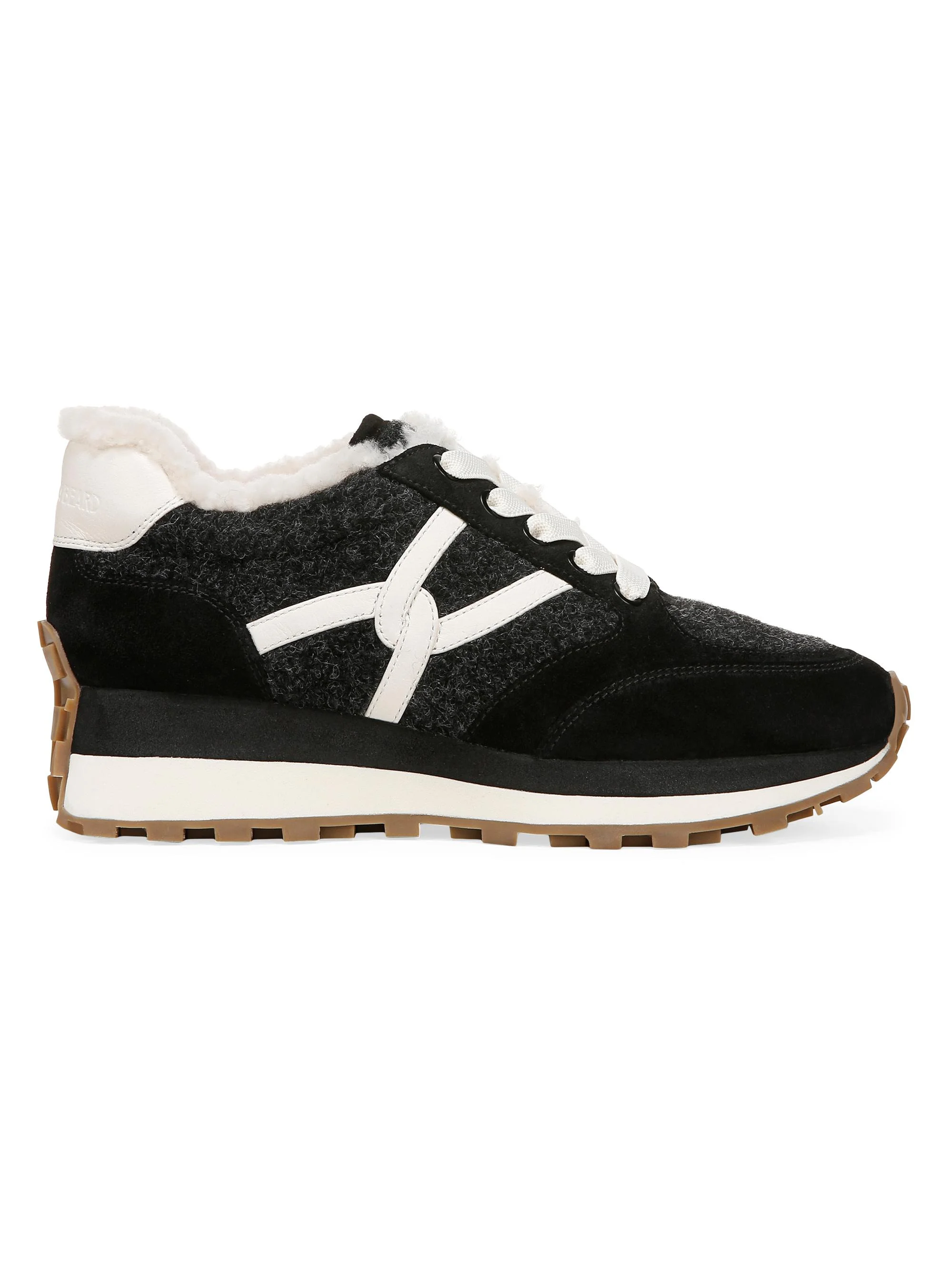 Women's Valentina-3 Shearling-Lined Sneakers - Black - 1