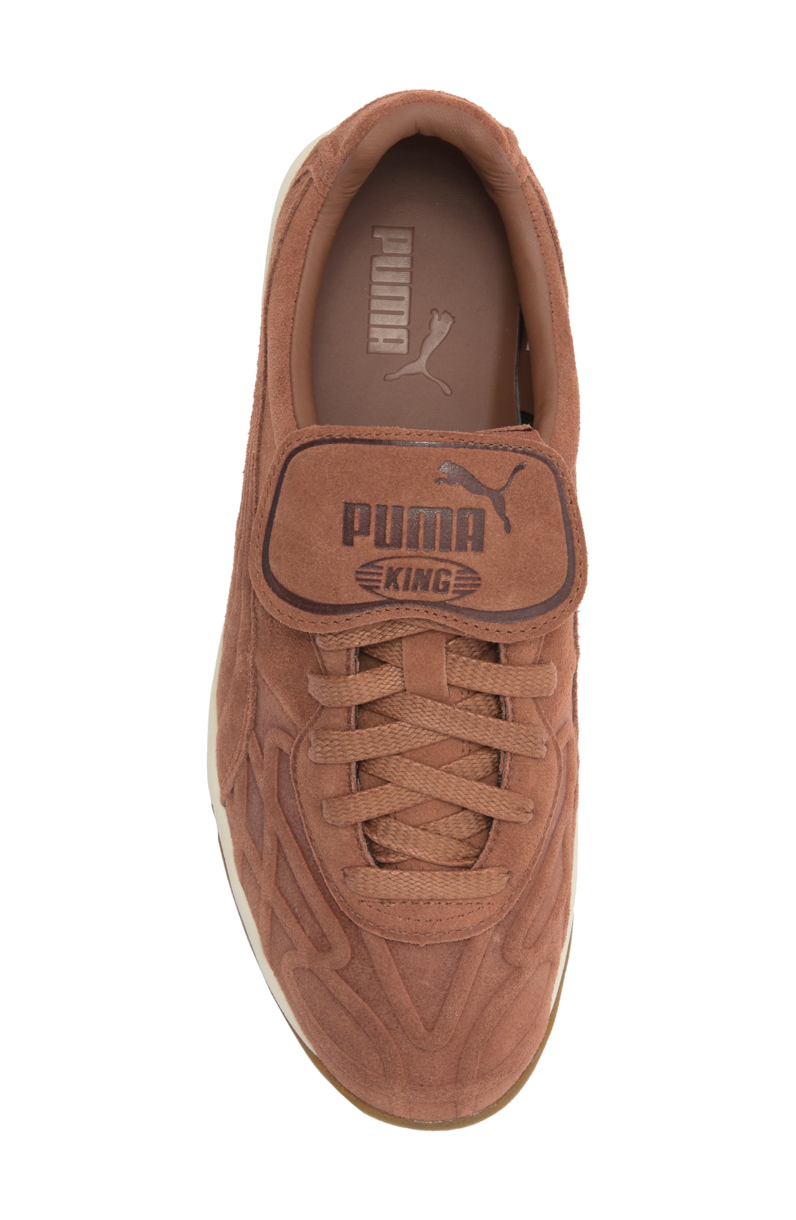 PUMA King Indoor Clean Soccer Sneaker in Brown Mushroom at Nordstrom - 5