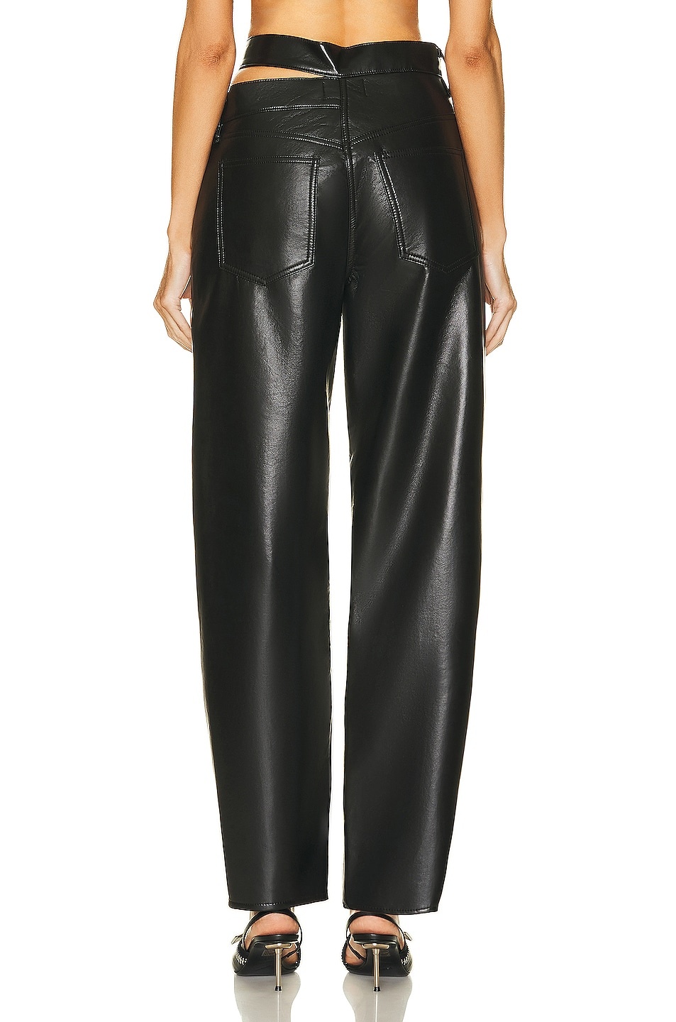 Recycled Leather Broken Waistband - 4
