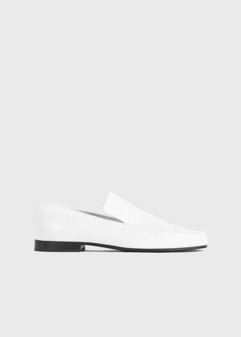 The croco oval loafer white - 1