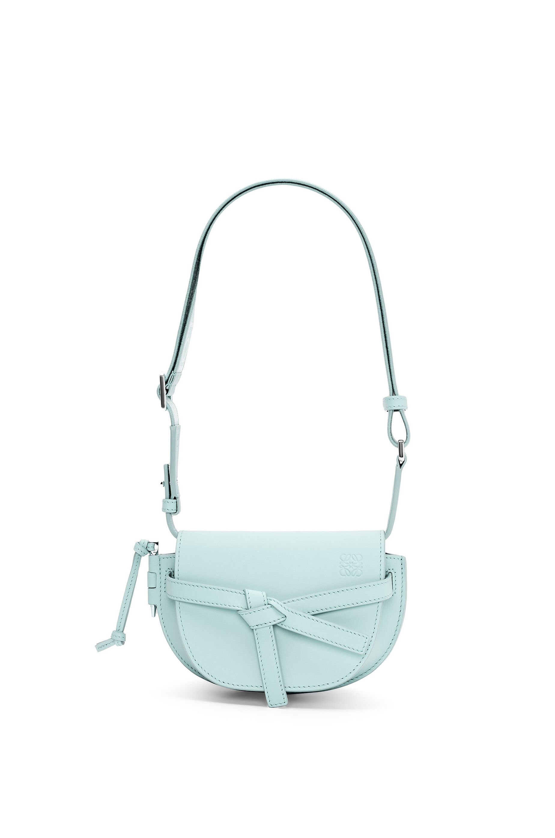Mini Gate Dual bag in soft calfskin and jacquard - 8
