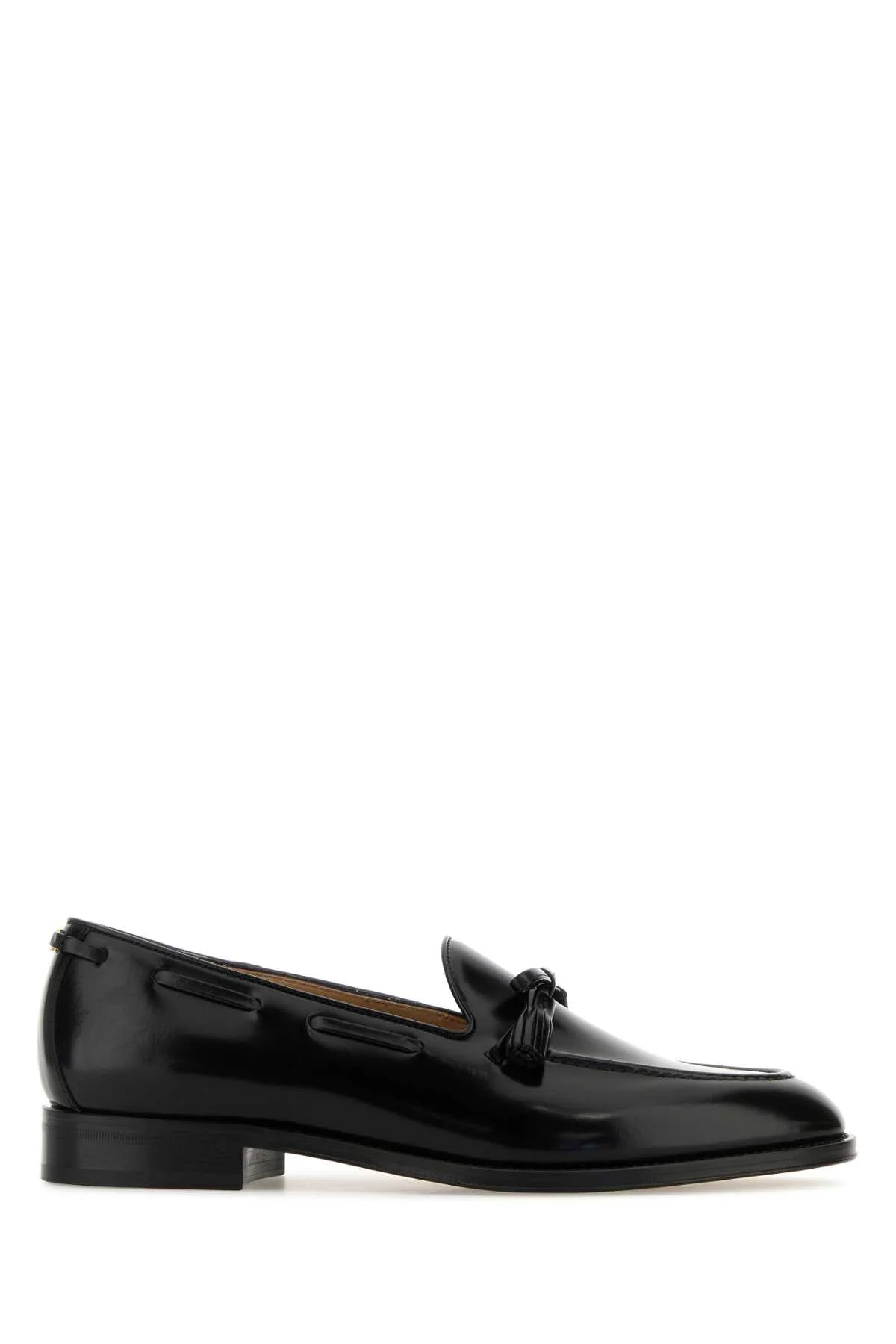 Valentino Garavani Men Black Leather Bowshire Loafers - 1