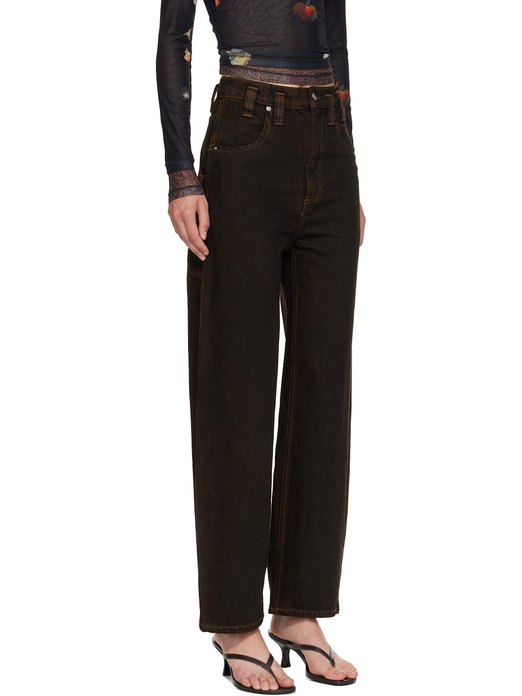 Brown Baggy Jeans - 2