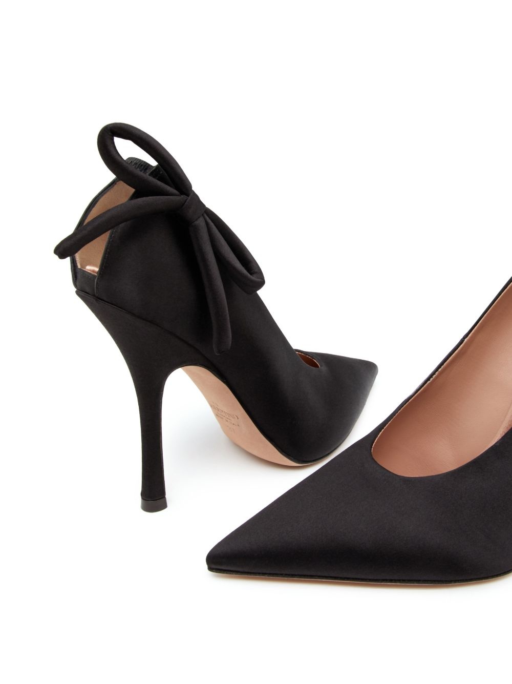 Nite-Out 110mm bow-detail satin pumps - 5