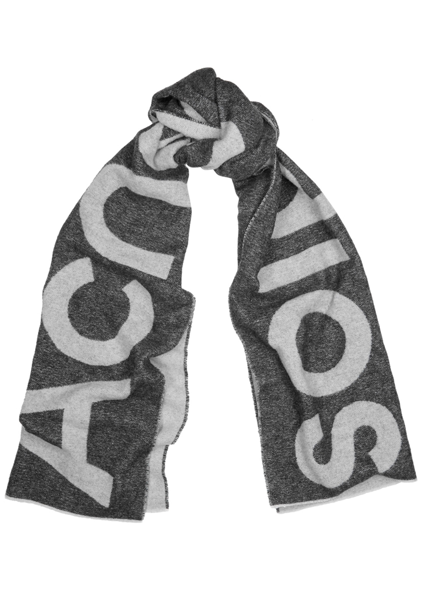 Toronto logo-intarsia wool-blend scarf - 1