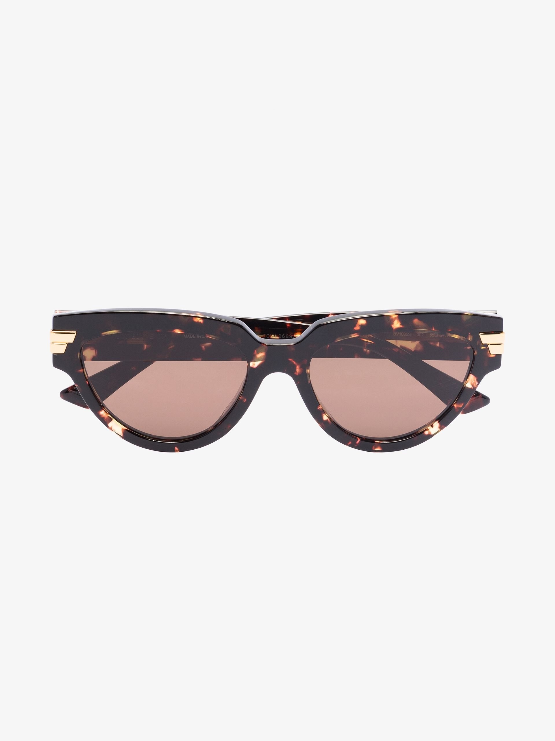 brown oversized cat eye sunglasses - 1