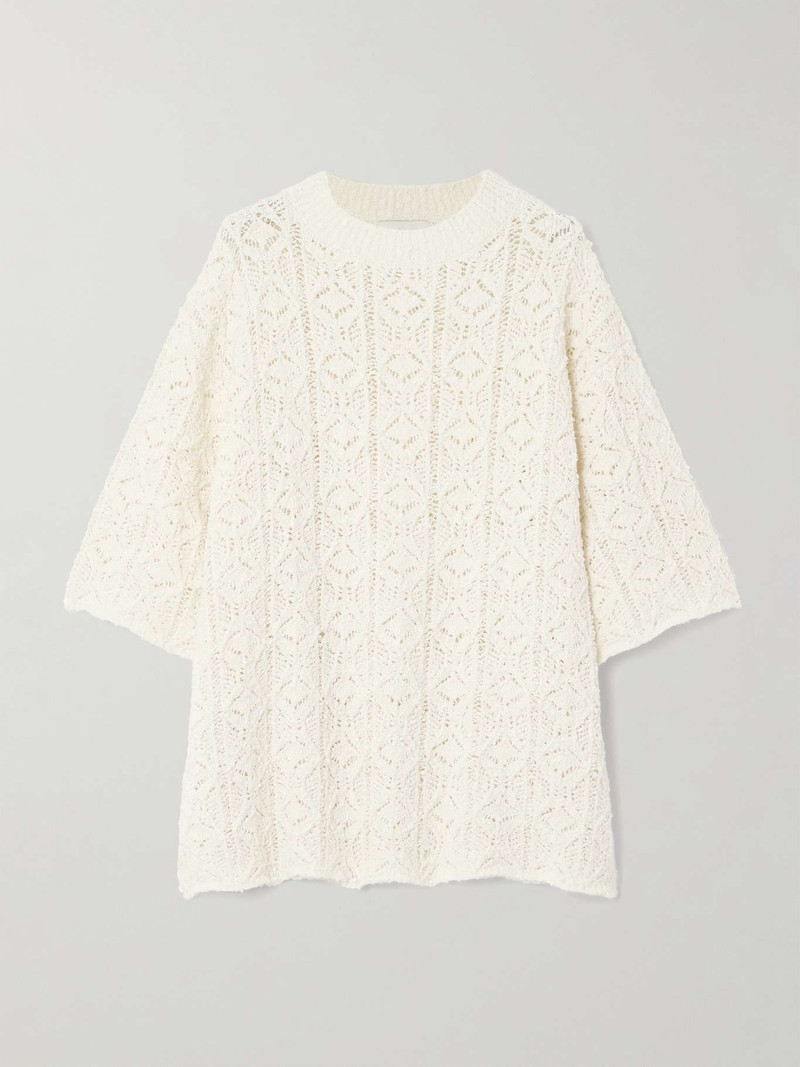 Antila crocheted cotton-blend chenille T-shirt - 1
