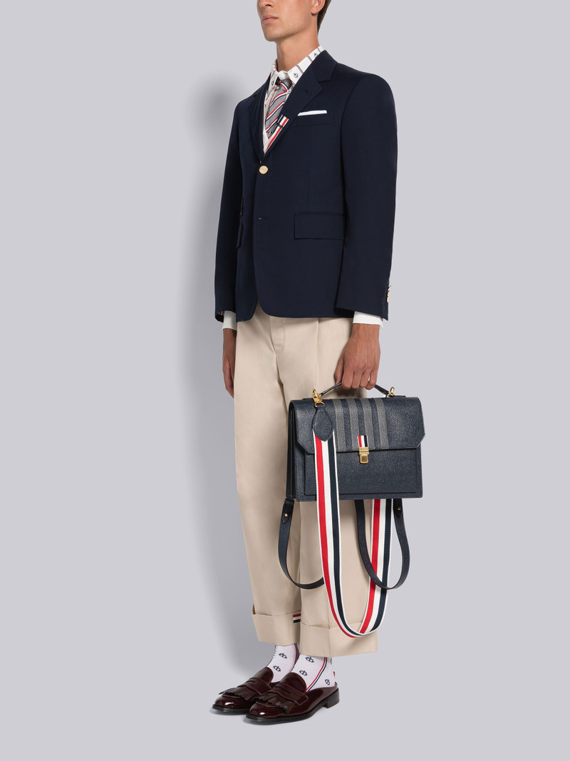 Pebble Grain Leather 4-Bar School Bag 6