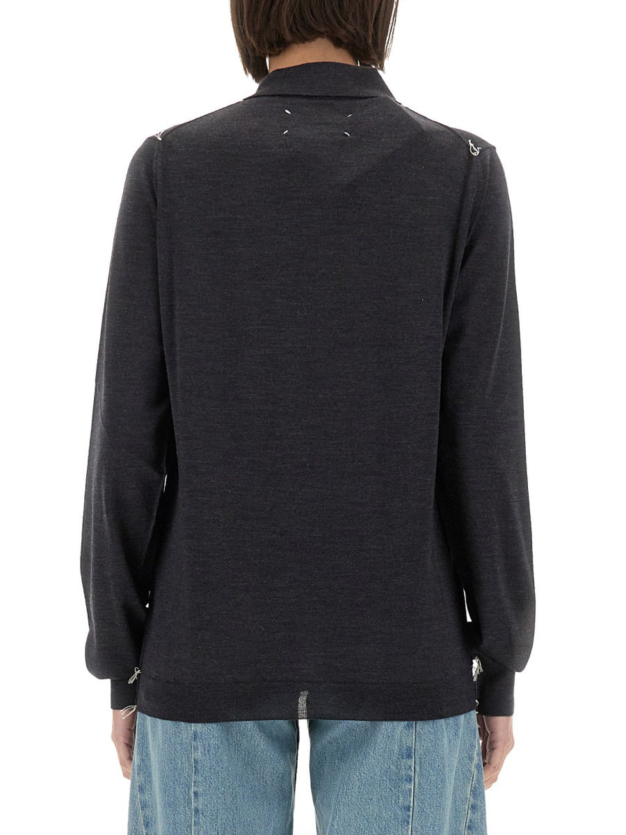 Maison Margiela Women Wool Polo. - 3