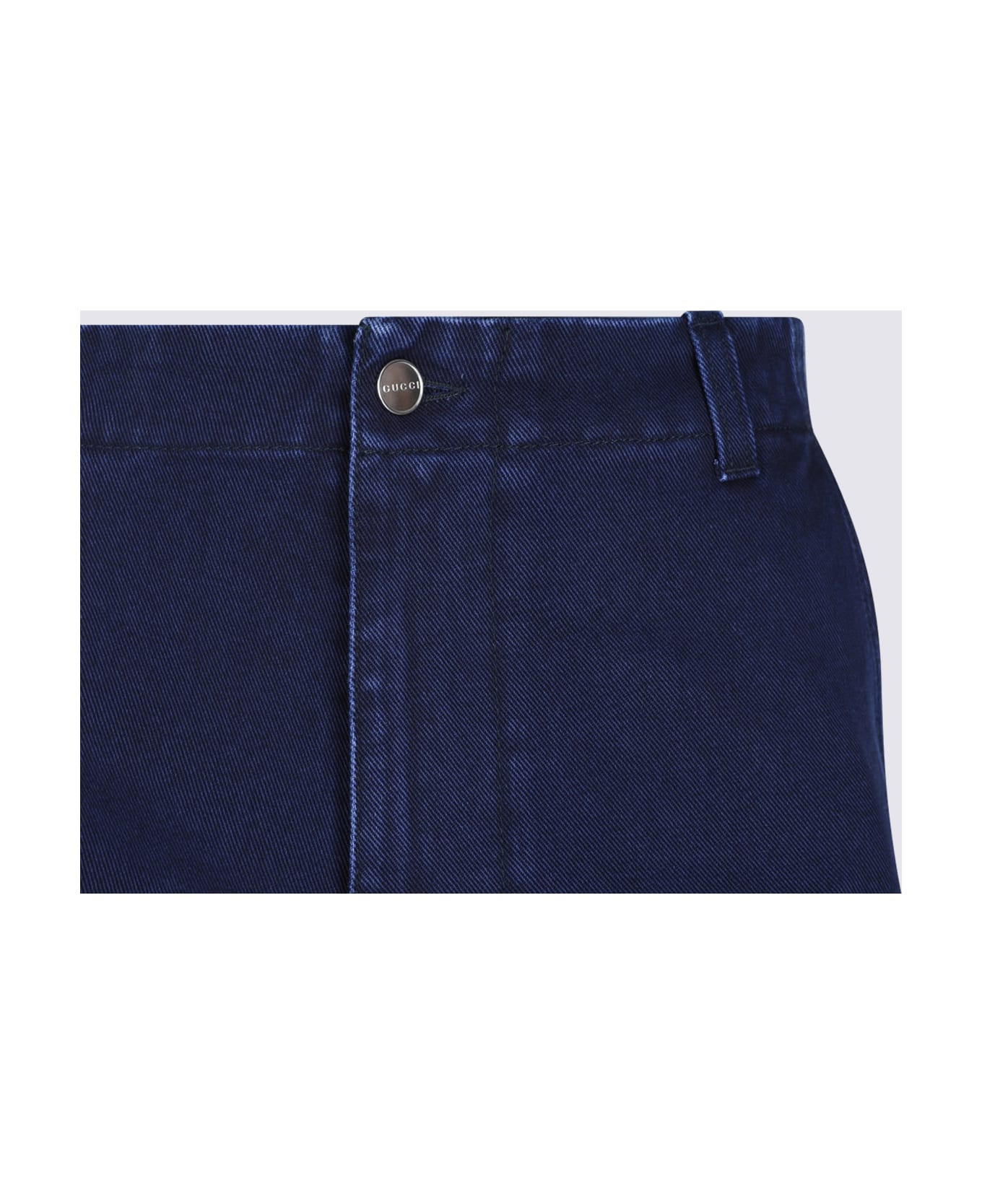 Navy Cotton Pants - 3