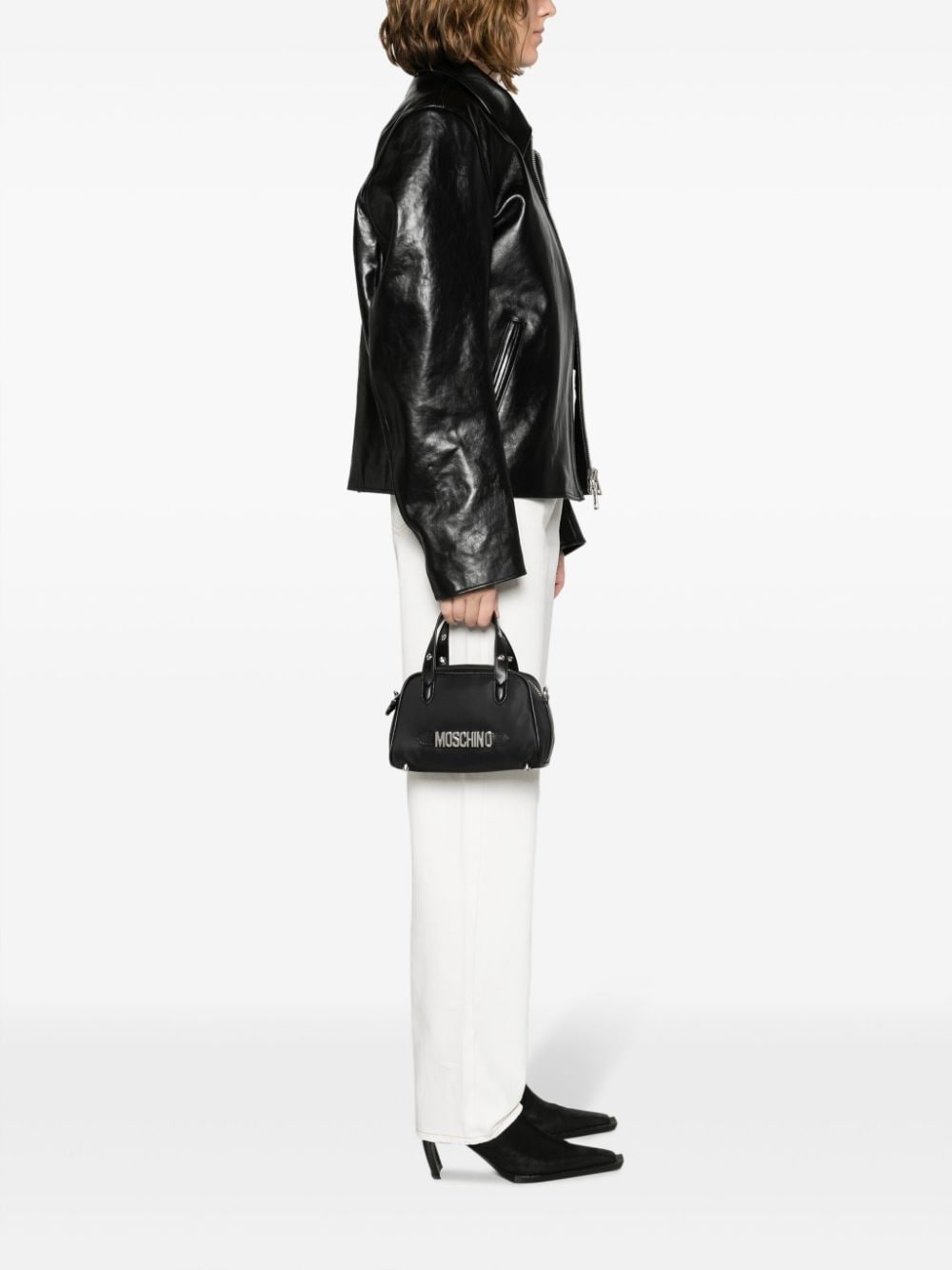logo-plaque eyelet-detailed tote bag - 2