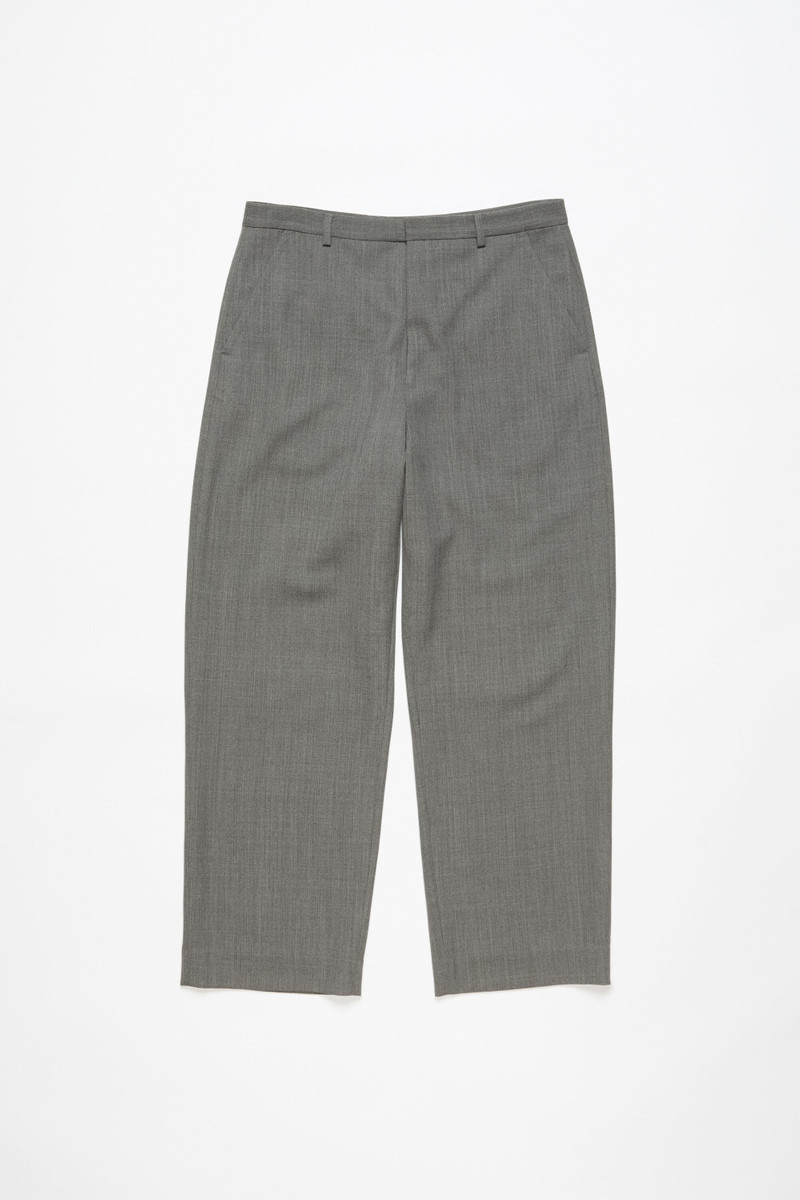 Wool blend trousers - Grey Melange 1