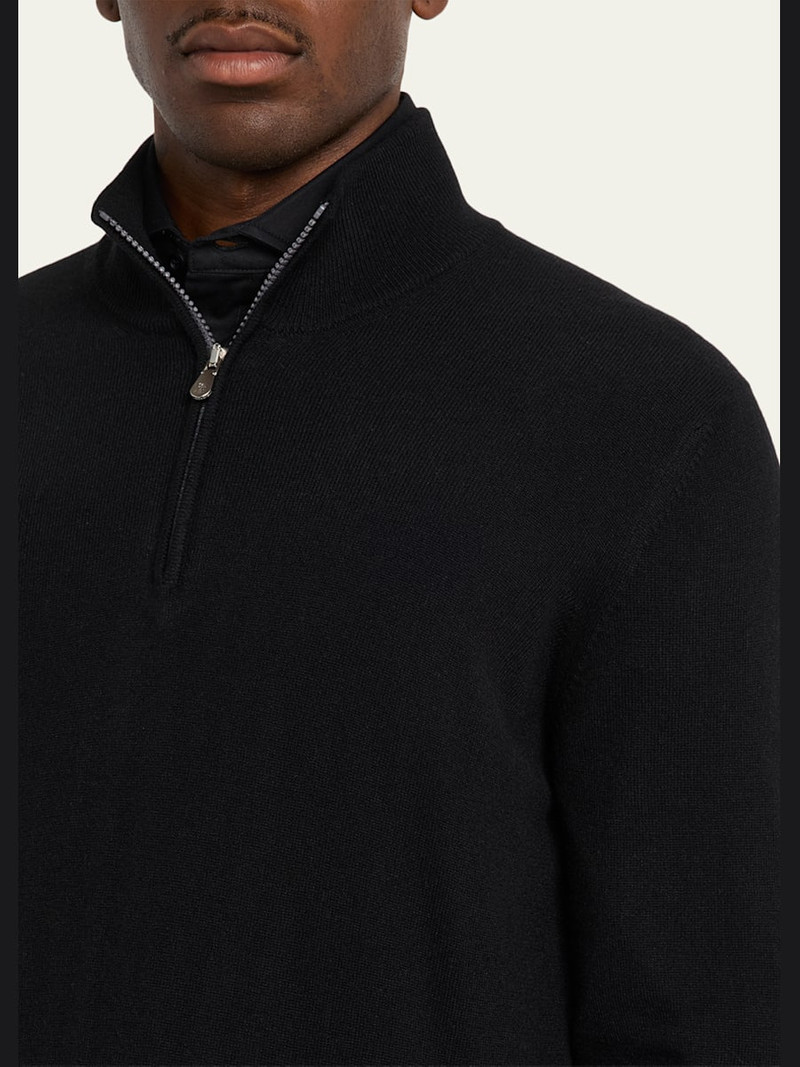 Men's Cashmere Quarter-Zip Sweater 5