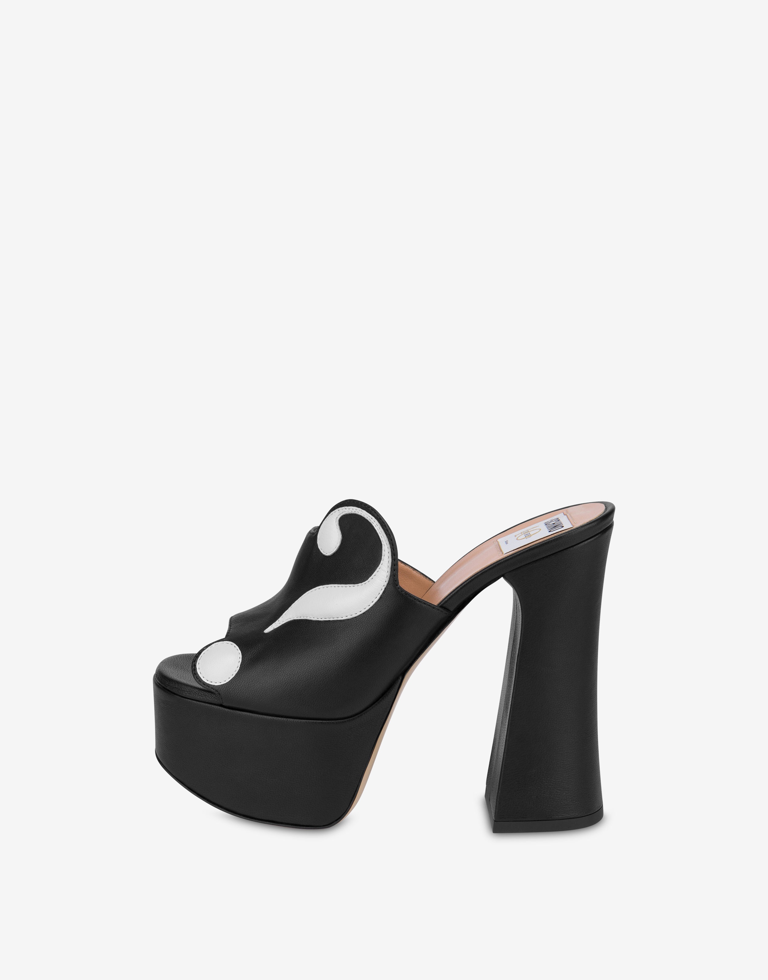 MOSCHINO SYMBOLS MULES WITH PLATFORM - 4